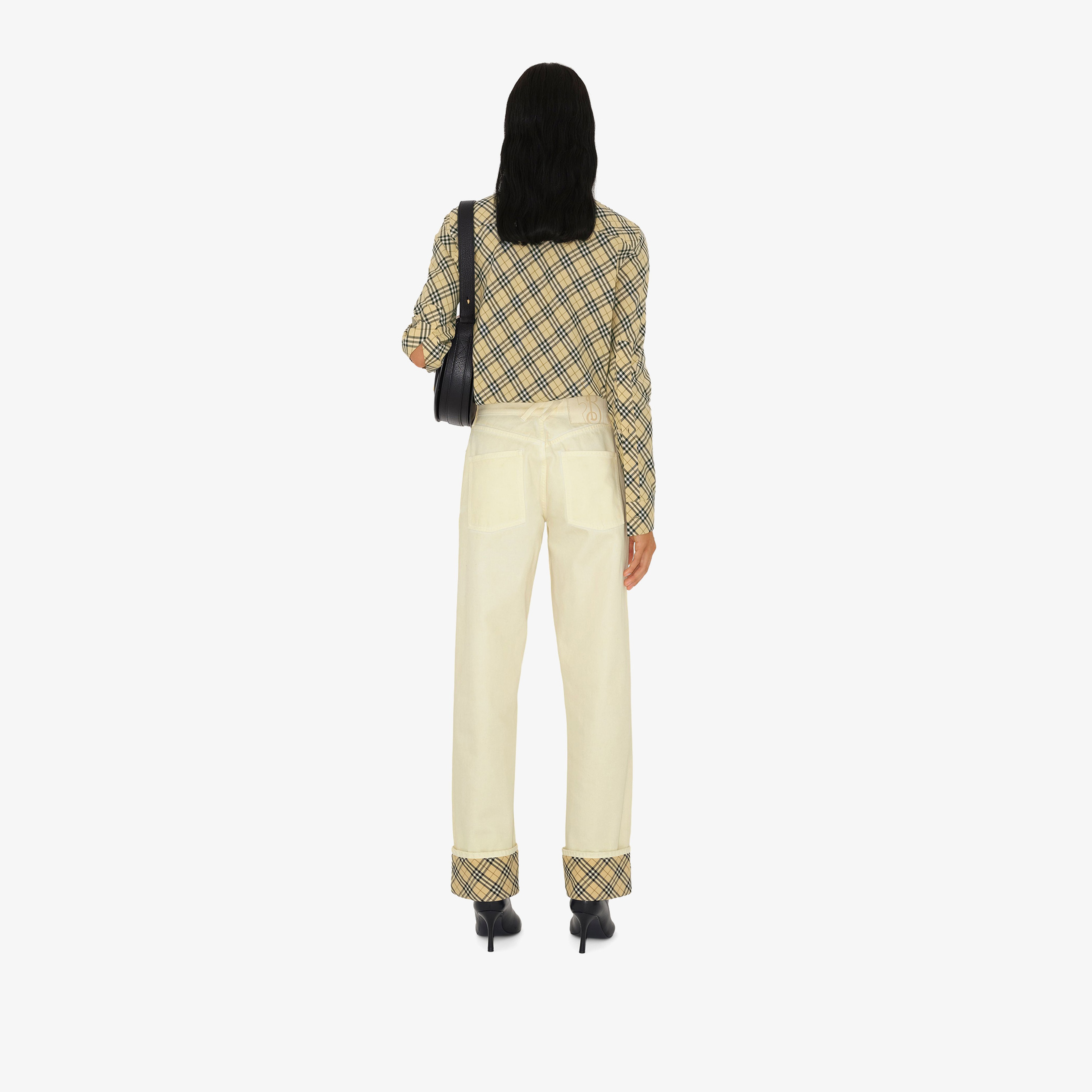 Burberry Kadın Beyaz Pantolon