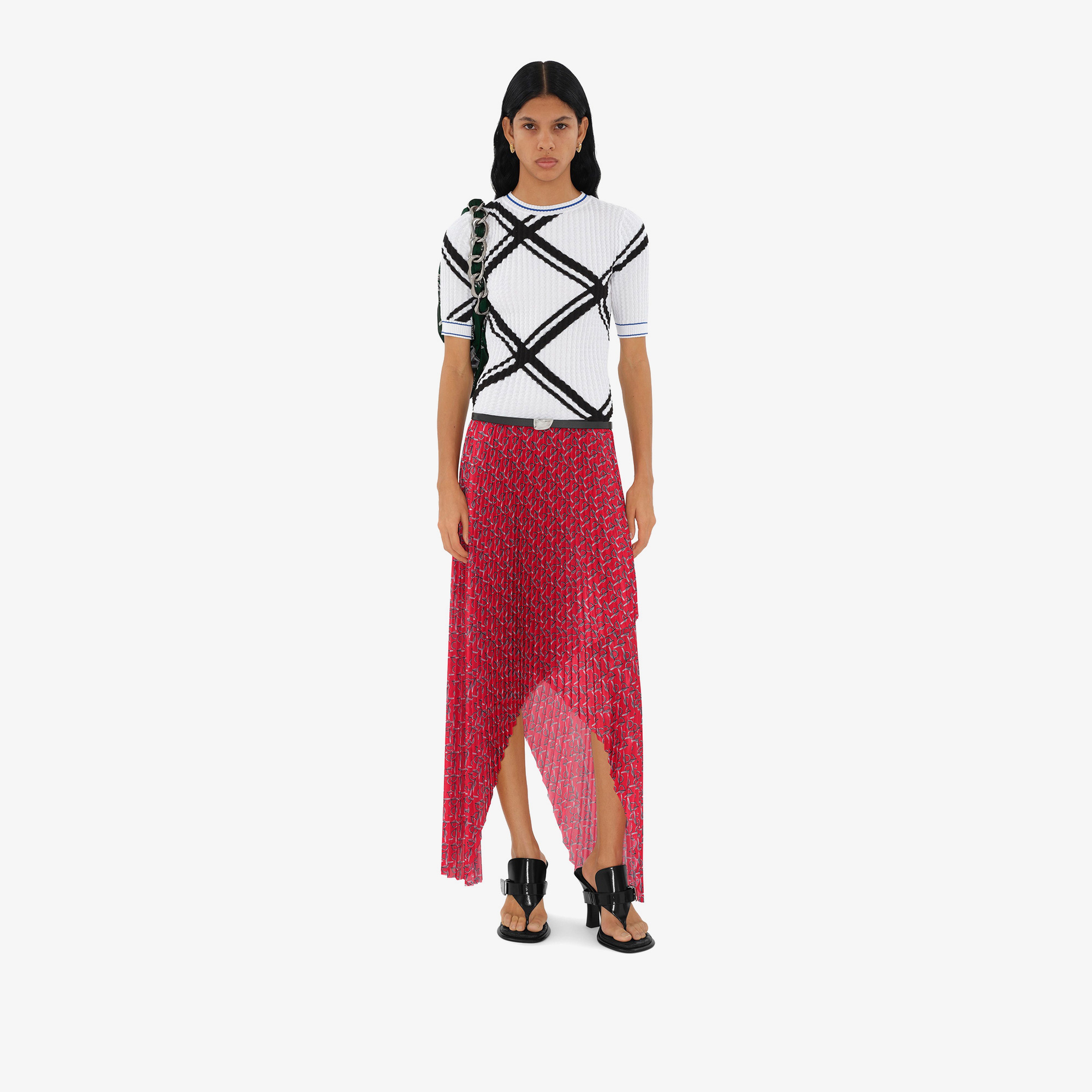 Burberry Kadın Gümüş Etek