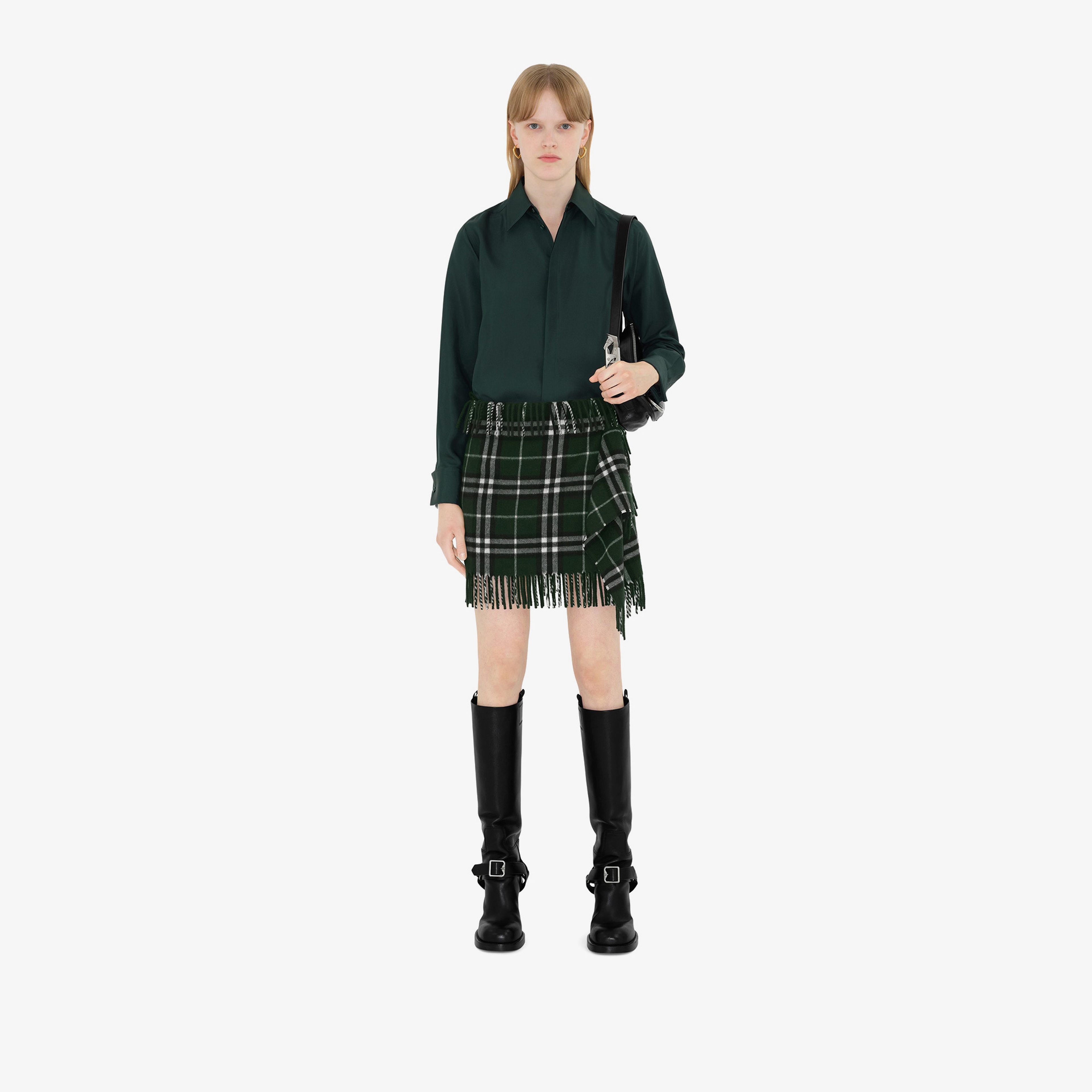 Burberry Kadın Gri Etek