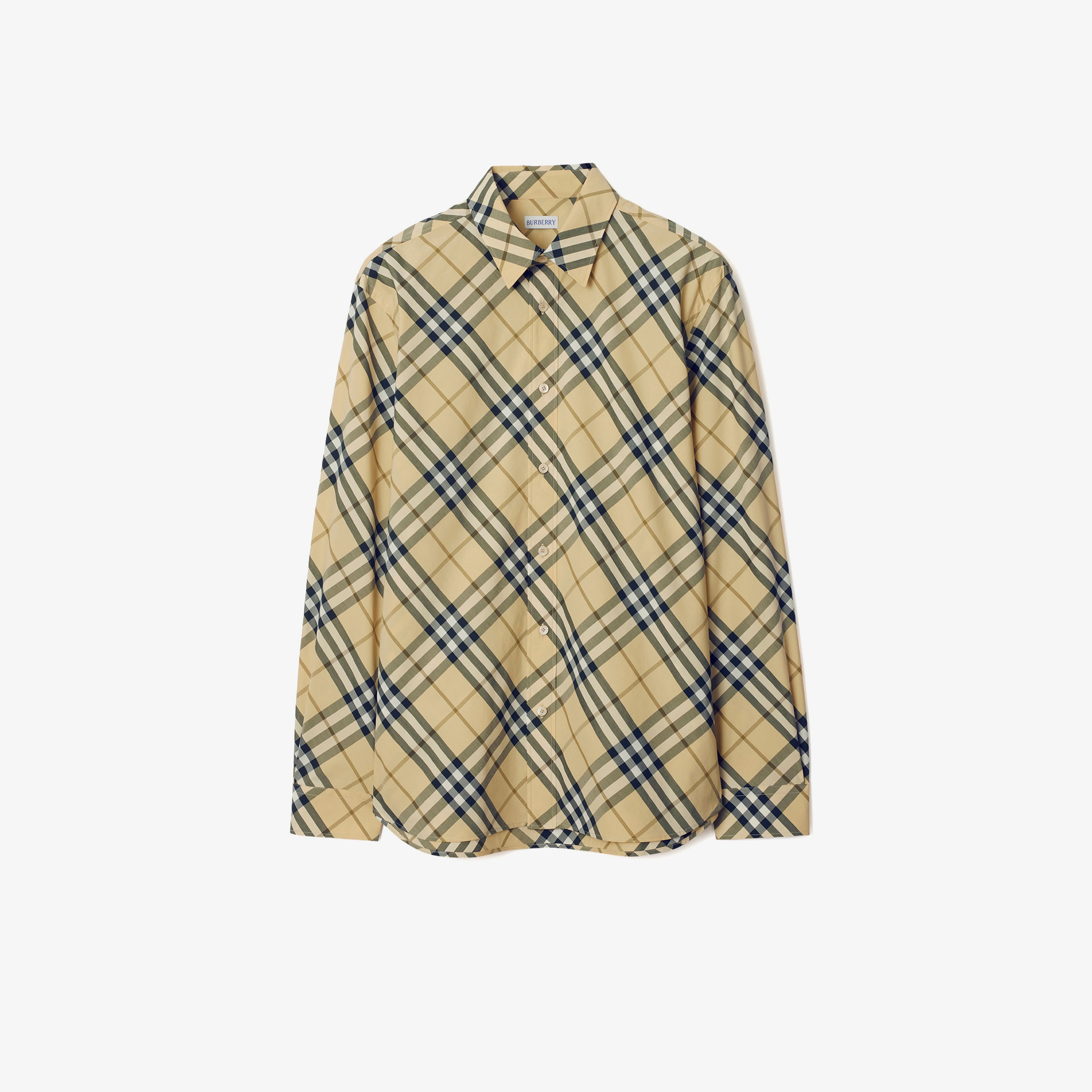 Burberry Erkek Bej Gömlek