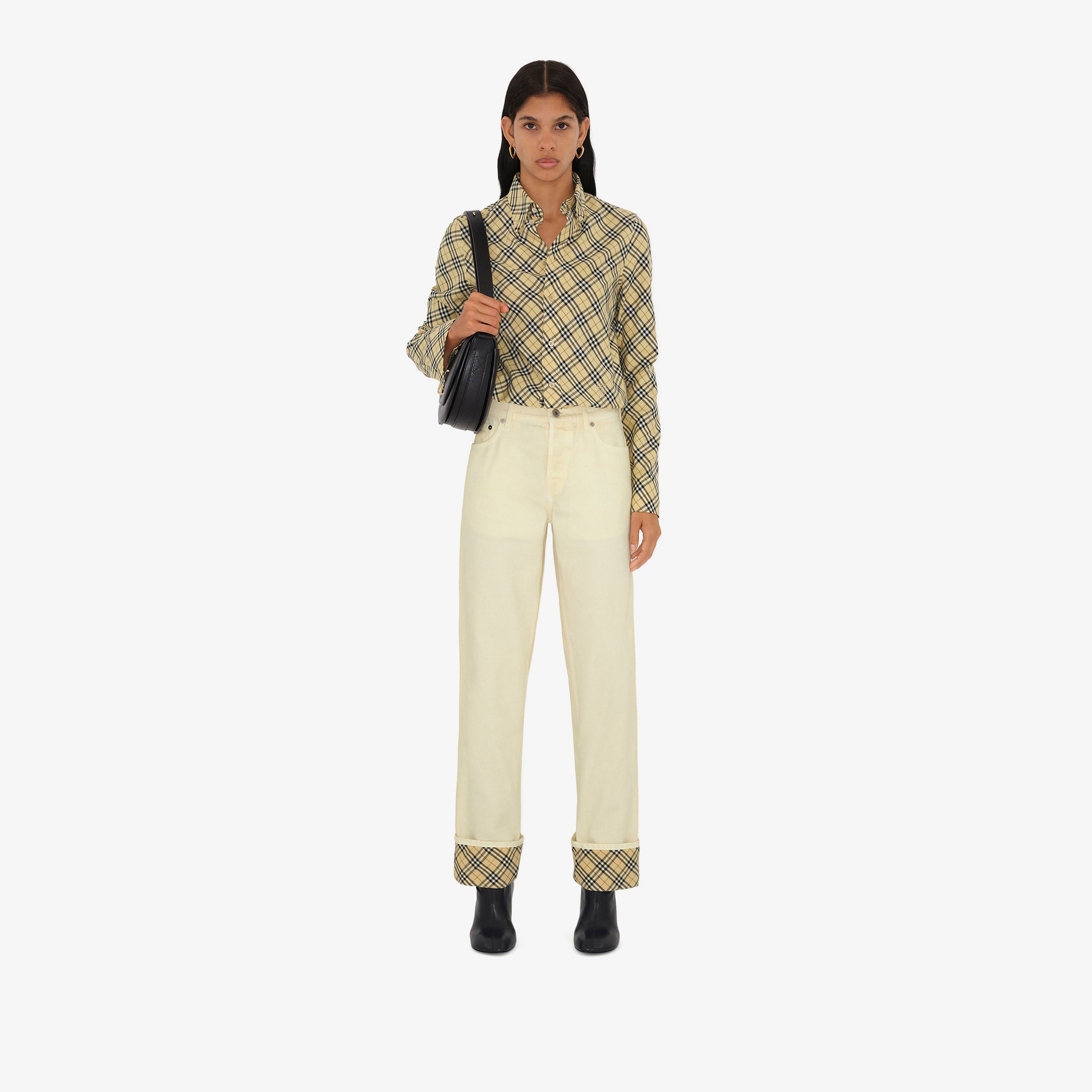 Burberry Kadın Beyaz Pantolon