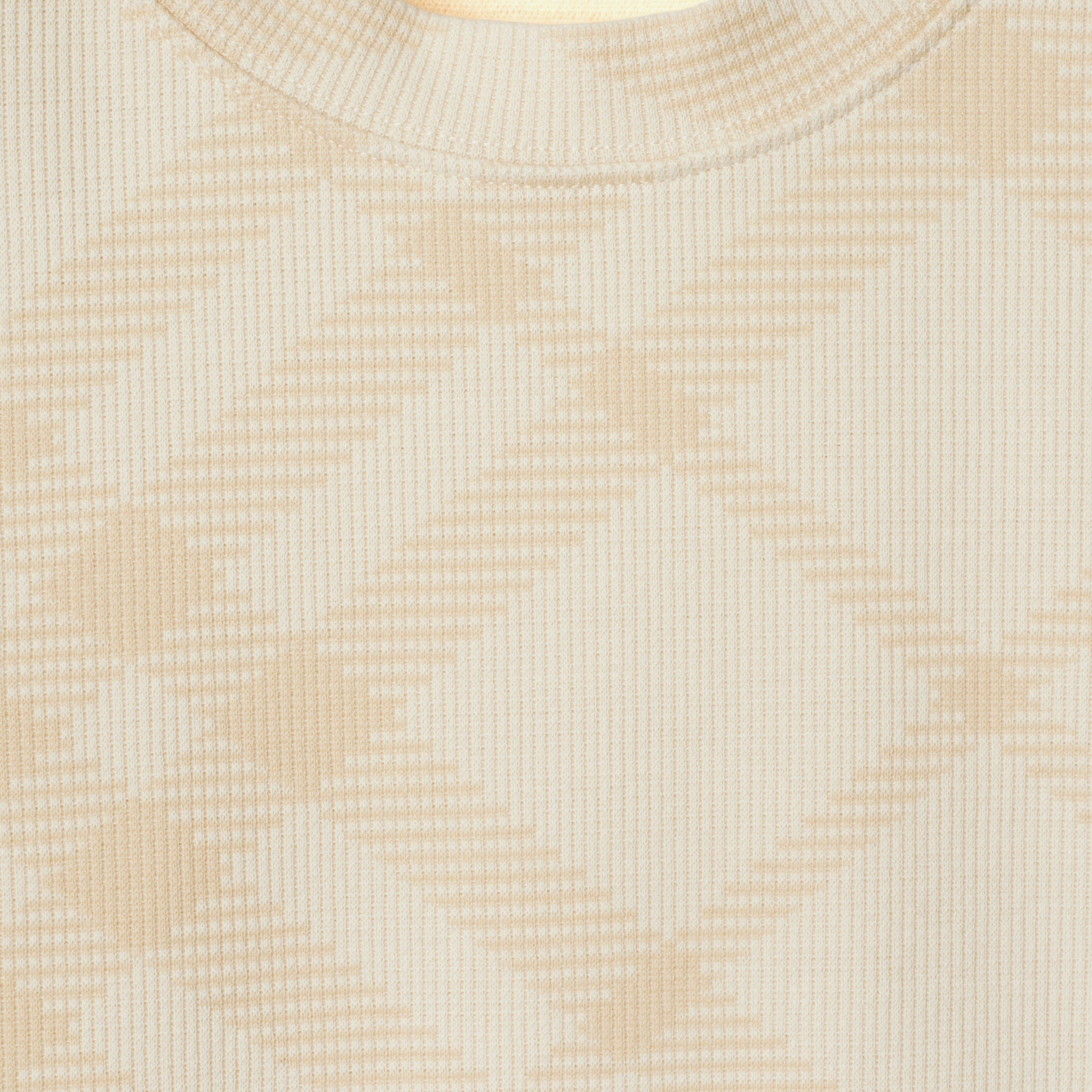 Burberry Sic Stretch Cotton Blend Kadın Krem T-Shirt