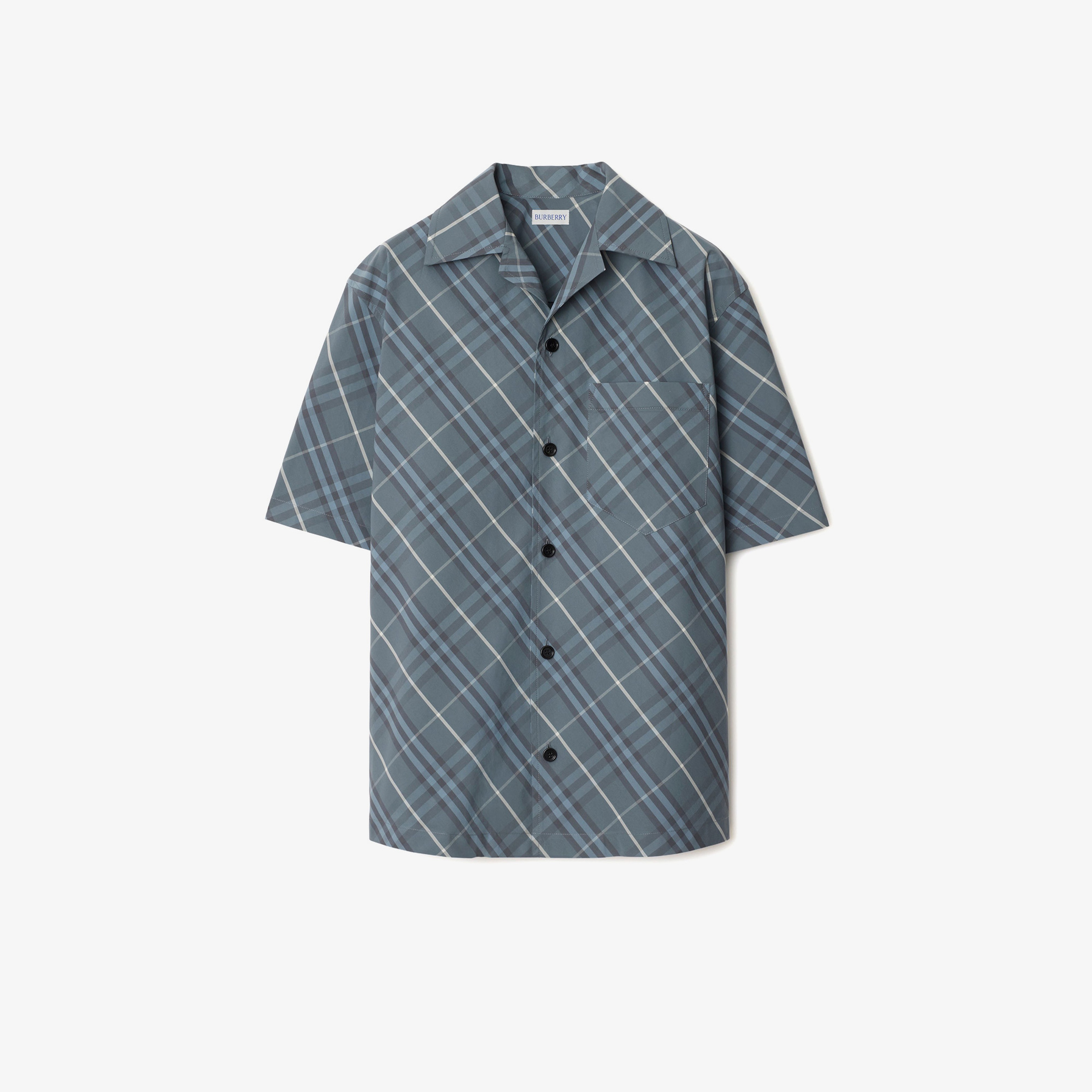 Burberry Sip Relaxed Fit Cotton Erkek Mavi Gömlek