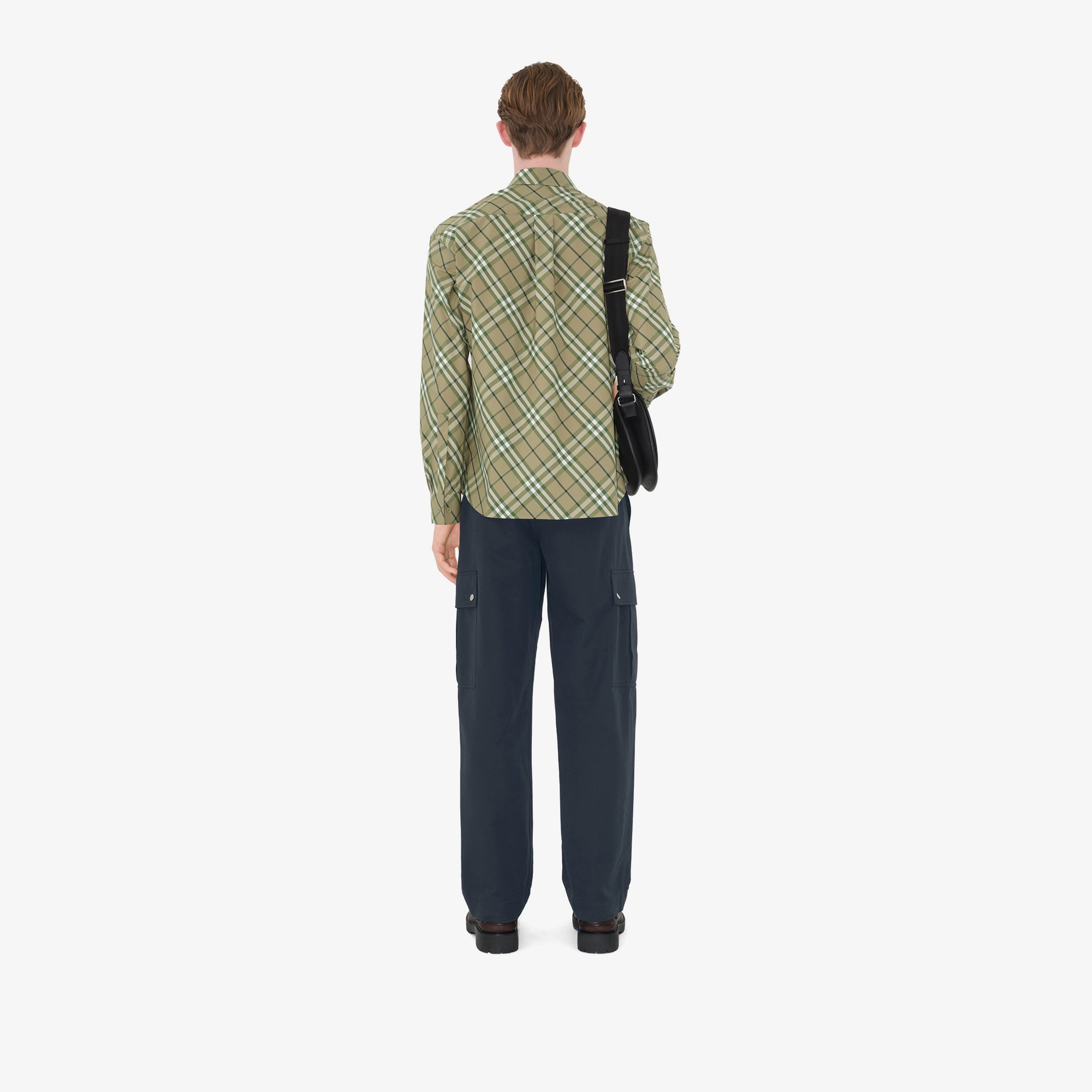 Burberry Sip Regular Fit Cotton Erkek Yeşil Gömlek