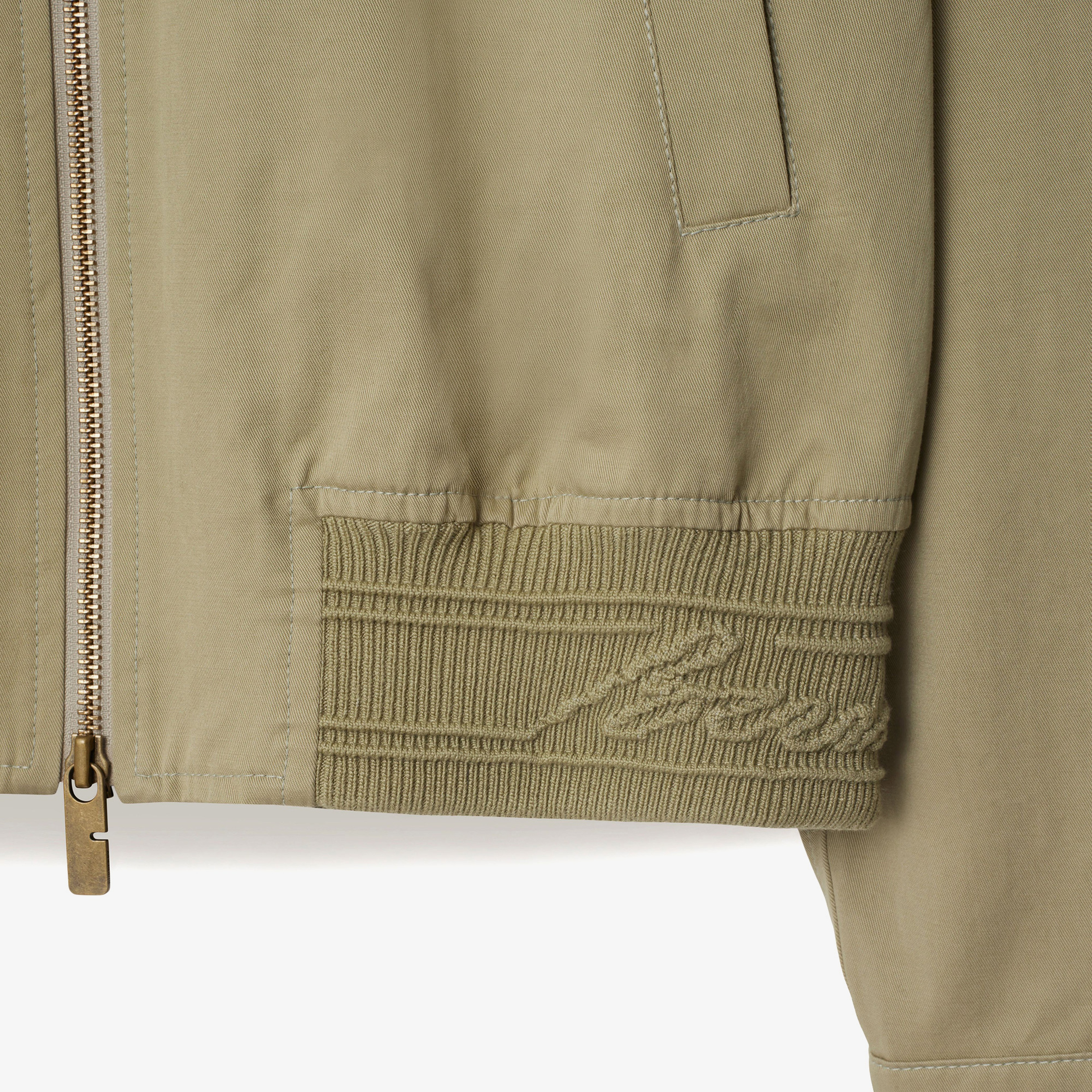 Burberry Tec Cotton Harrington Erkek Haki Mont