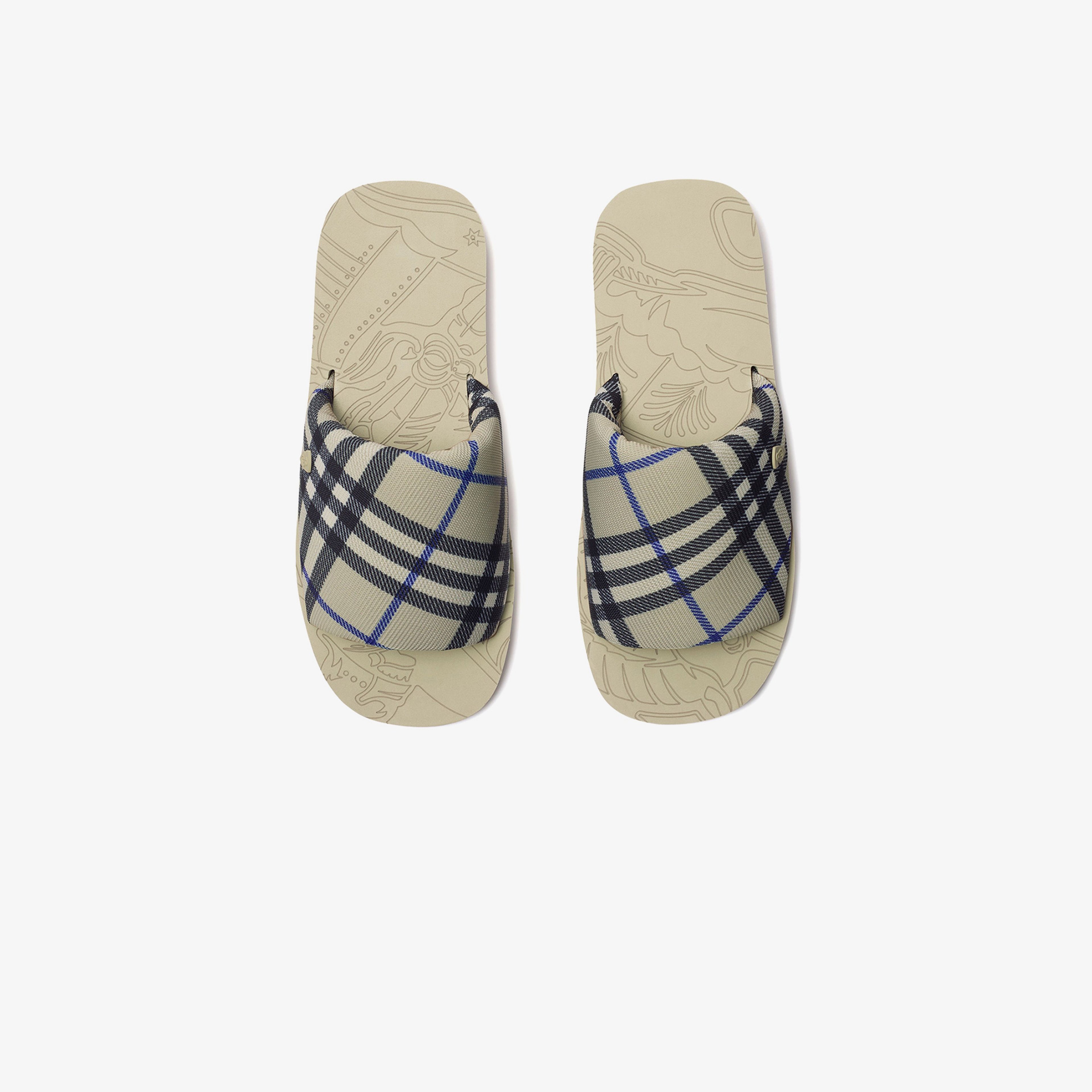 Burberry Trek Slides Erkek Krem Terlik