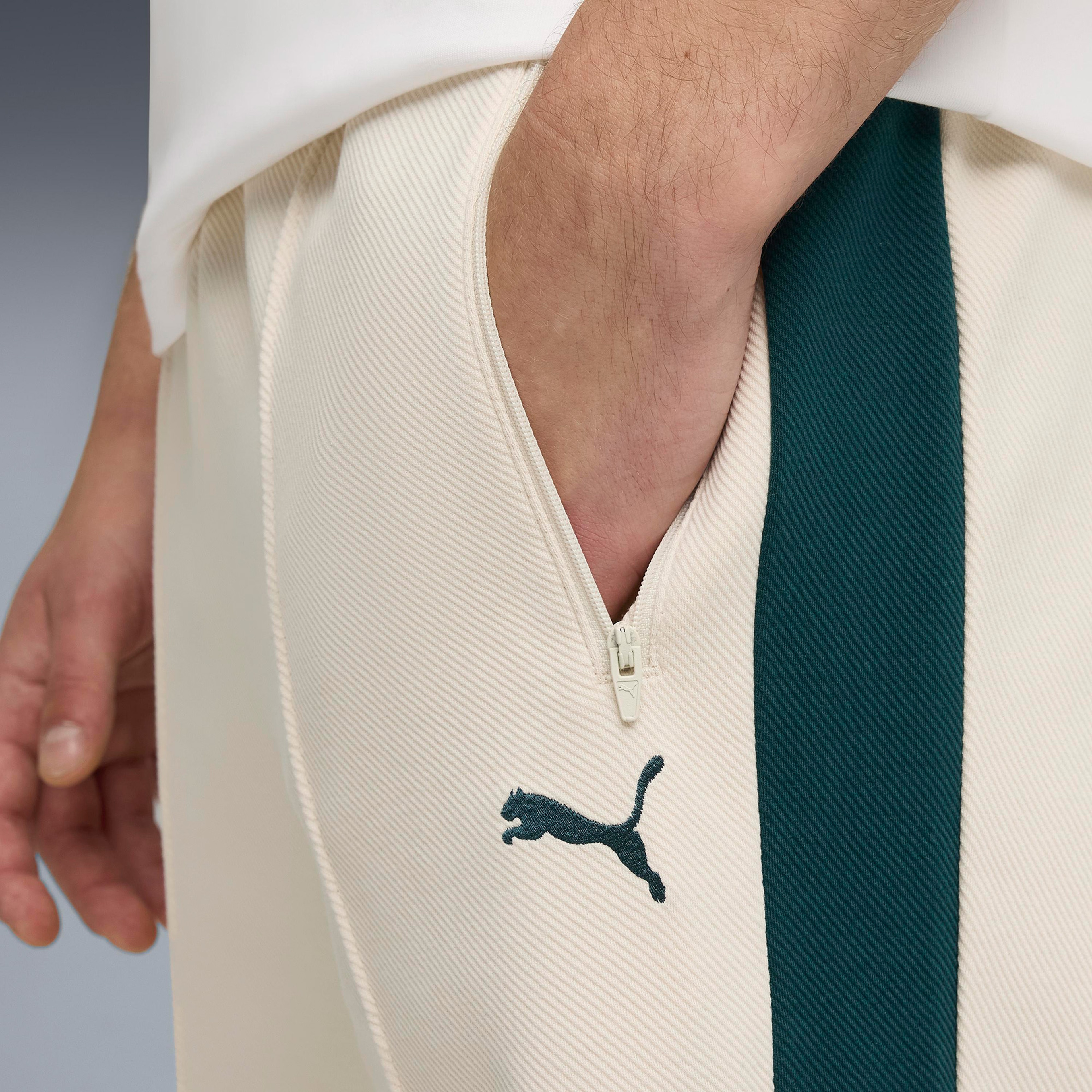 Puma T7 Relaxed Jacquard Unisex Krem Eşofman Altı