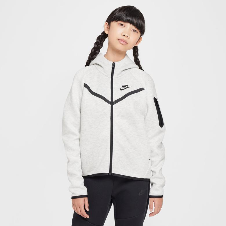 Nike Sportswear Tech Fleece Çocuk Beyaz Sweatshirt