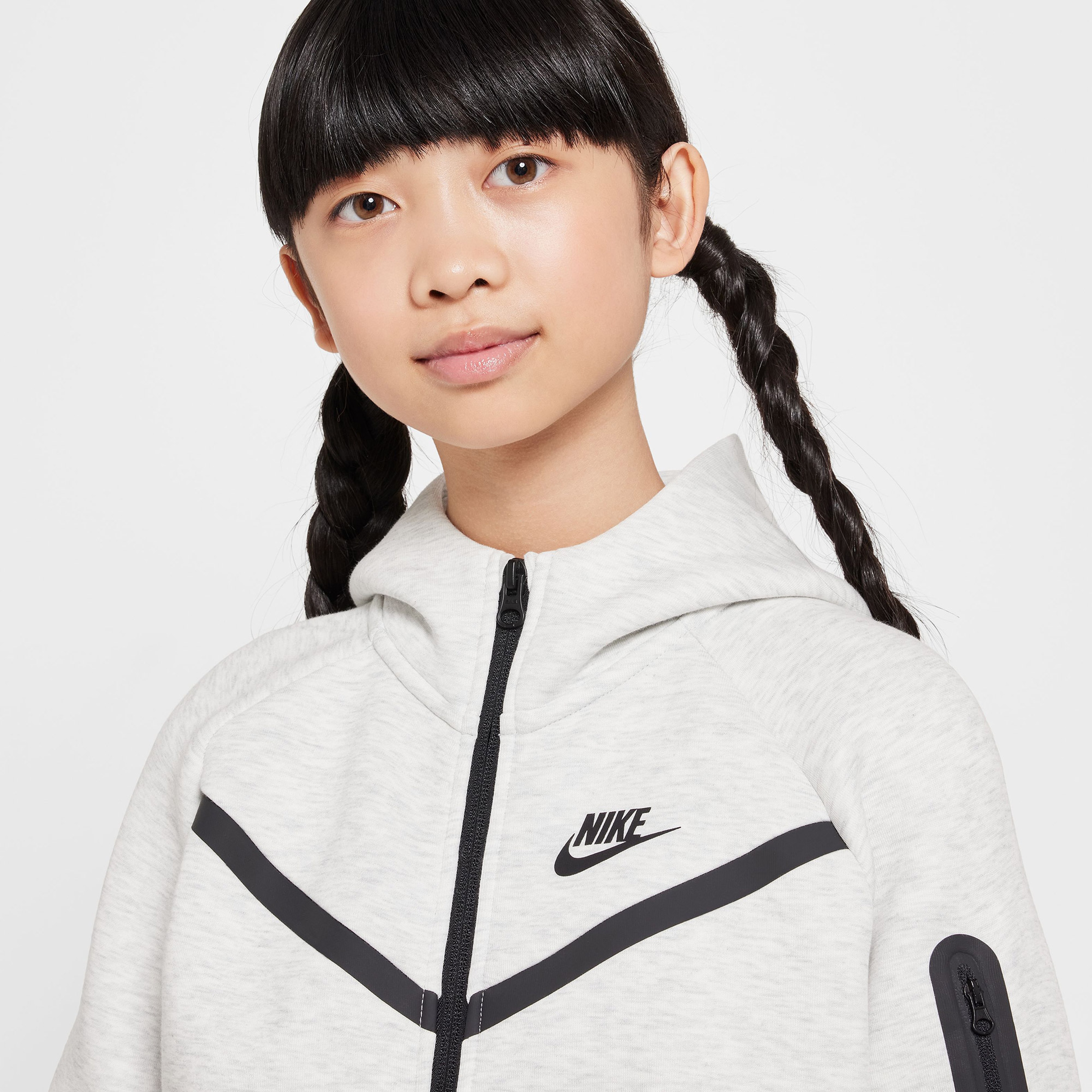Nike Sportswear Tech Fleece Çocuk Beyaz Sweatshirt