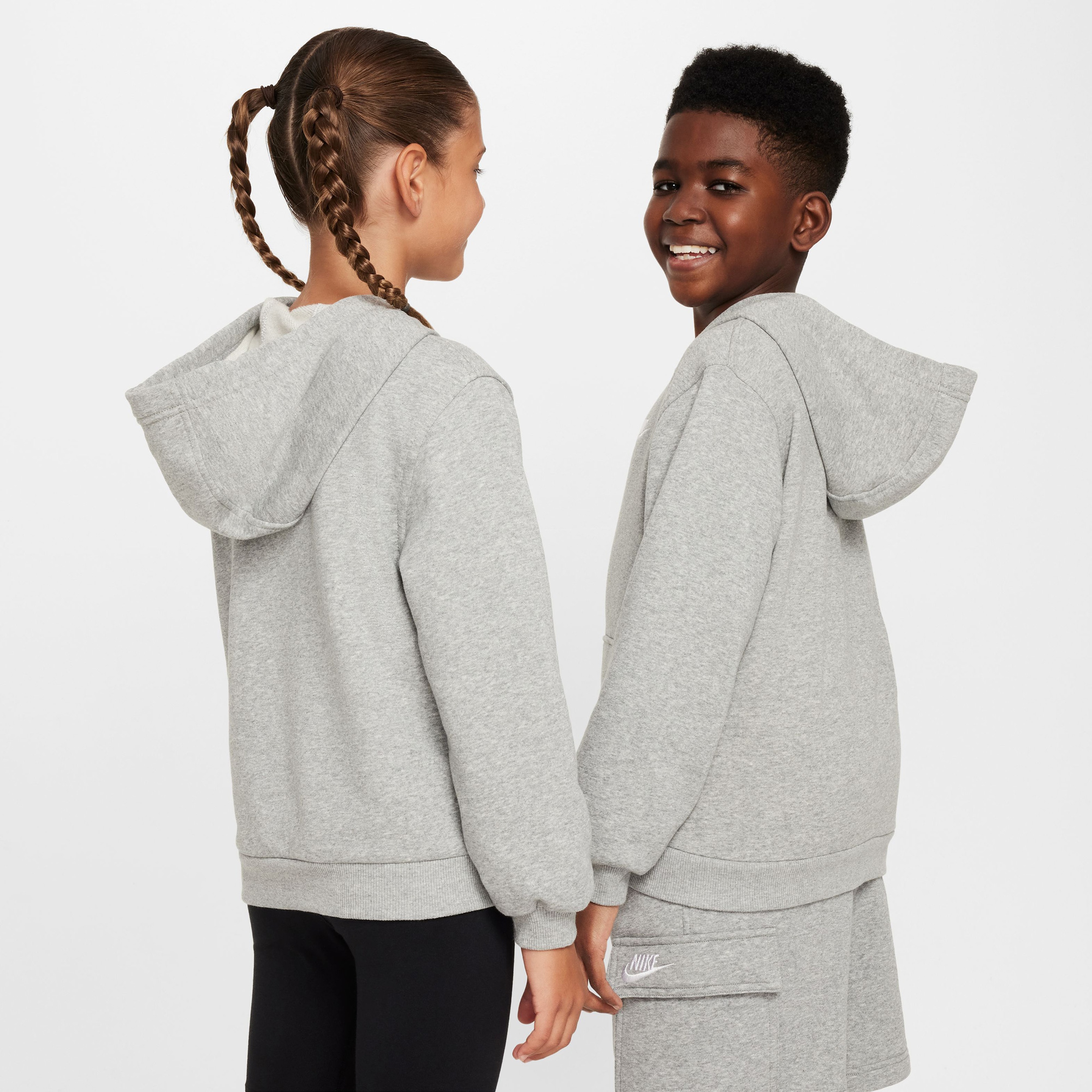 Nike Sportswear Club Fleece Full Zip Çocuk Gri Sweatshirt