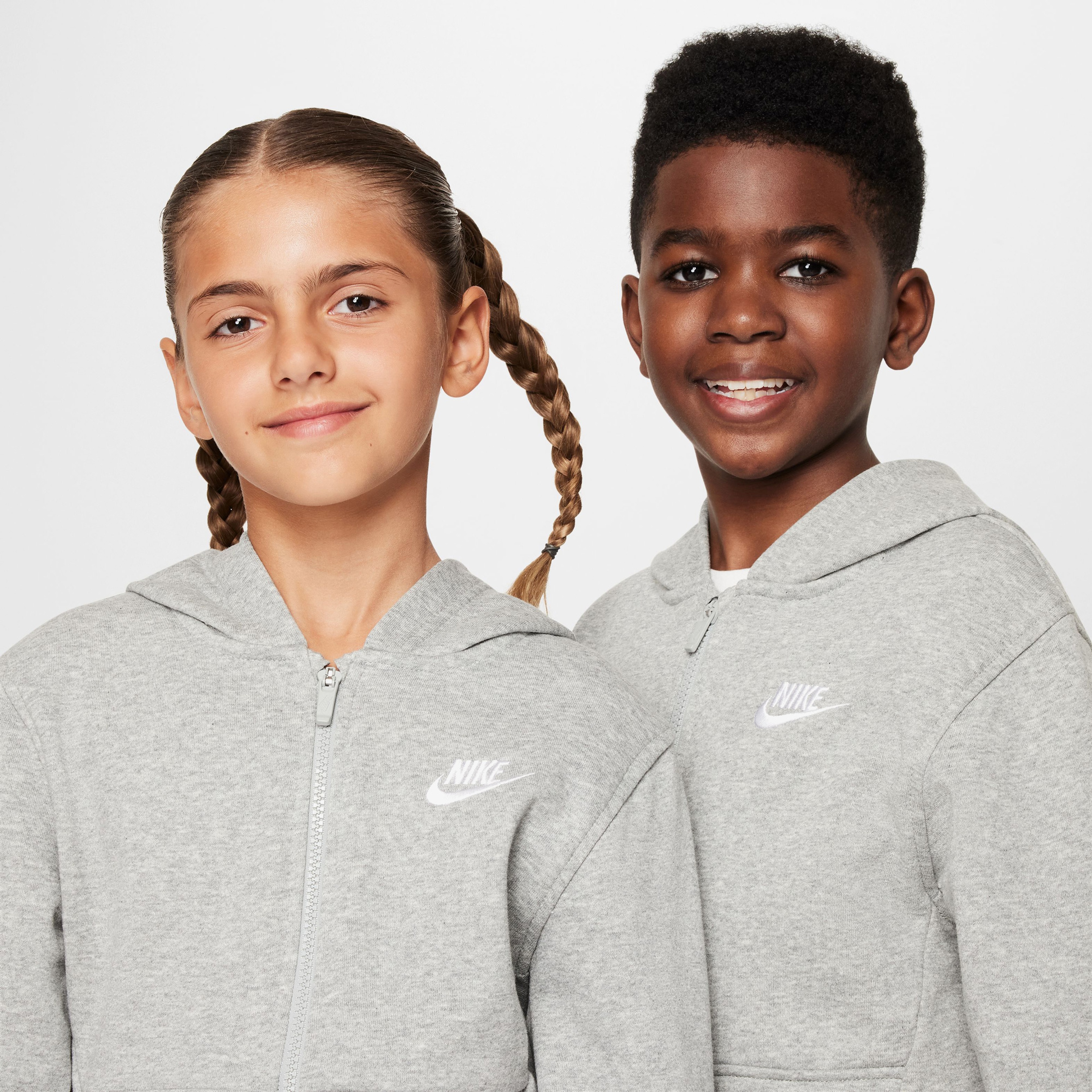 Nike Sportswear Club Fleece Full Zip Çocuk Gri Sweatshirt