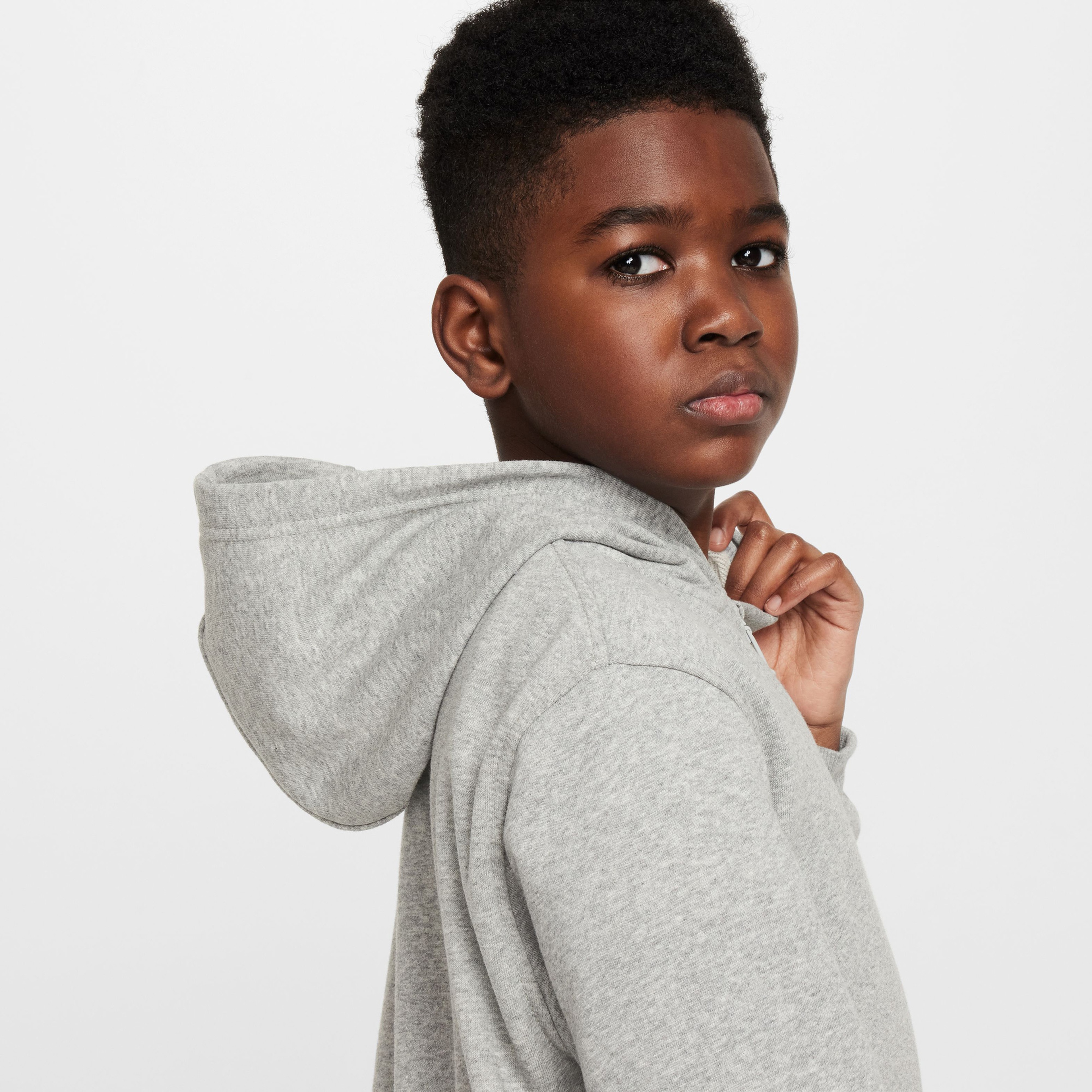 Nike Sportswear Club Fleece Full Zip Çocuk Gri Sweatshirt