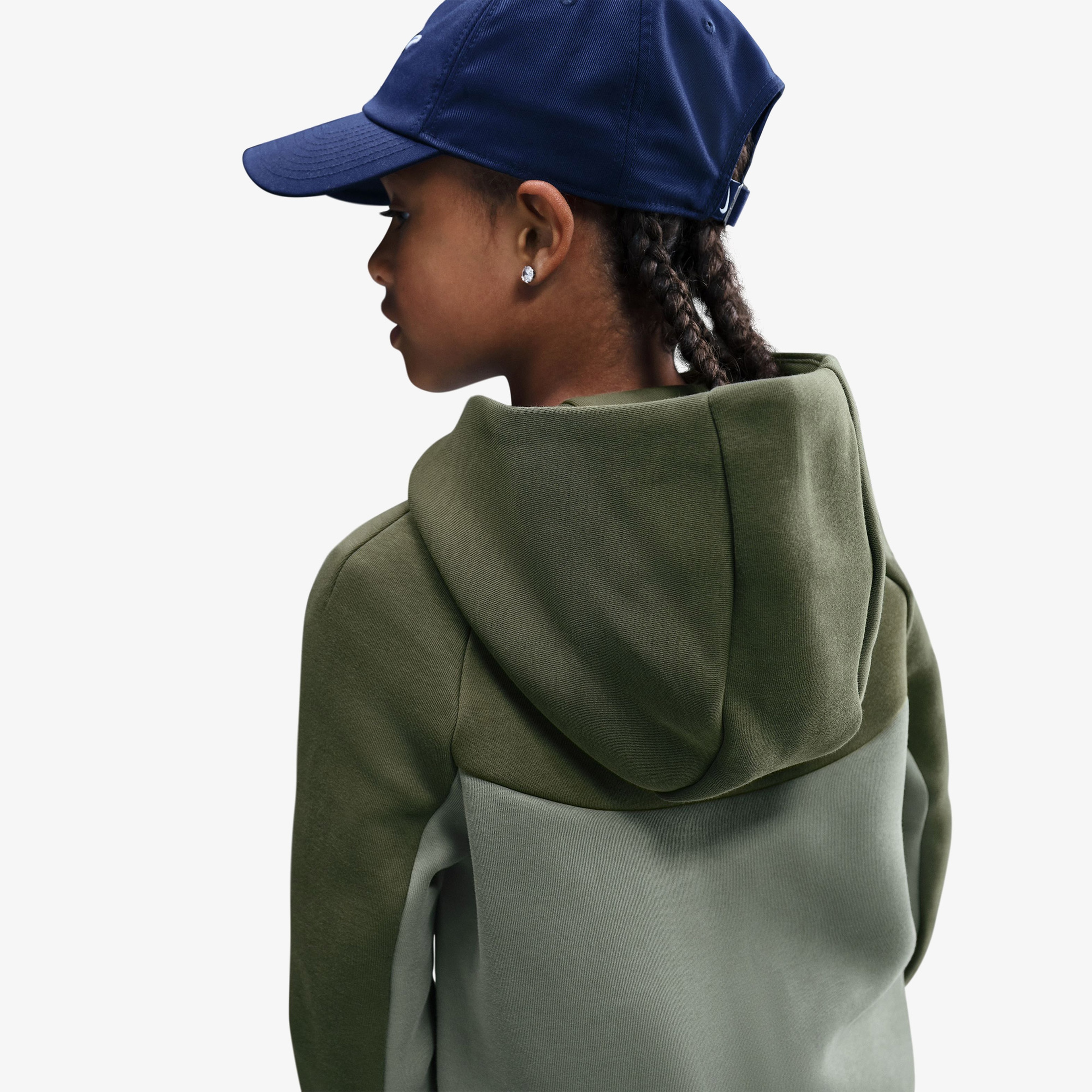 Nike Sportswear Tech Fleece Full Zip Çocuk Yeşil Sweatshirt