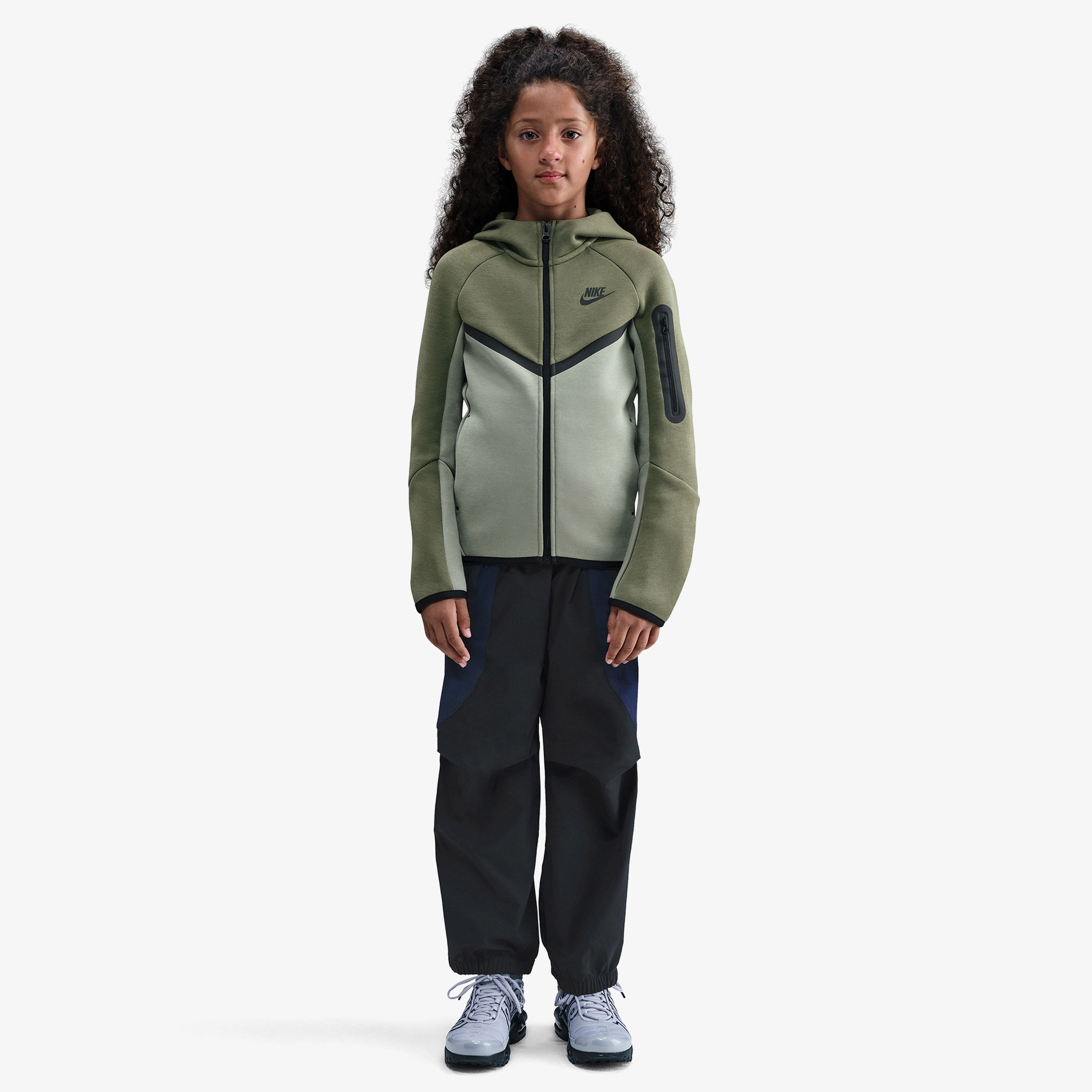 Nike Sportswear Tech Fleece Full Zip Çocuk Yeşil Sweatshirt