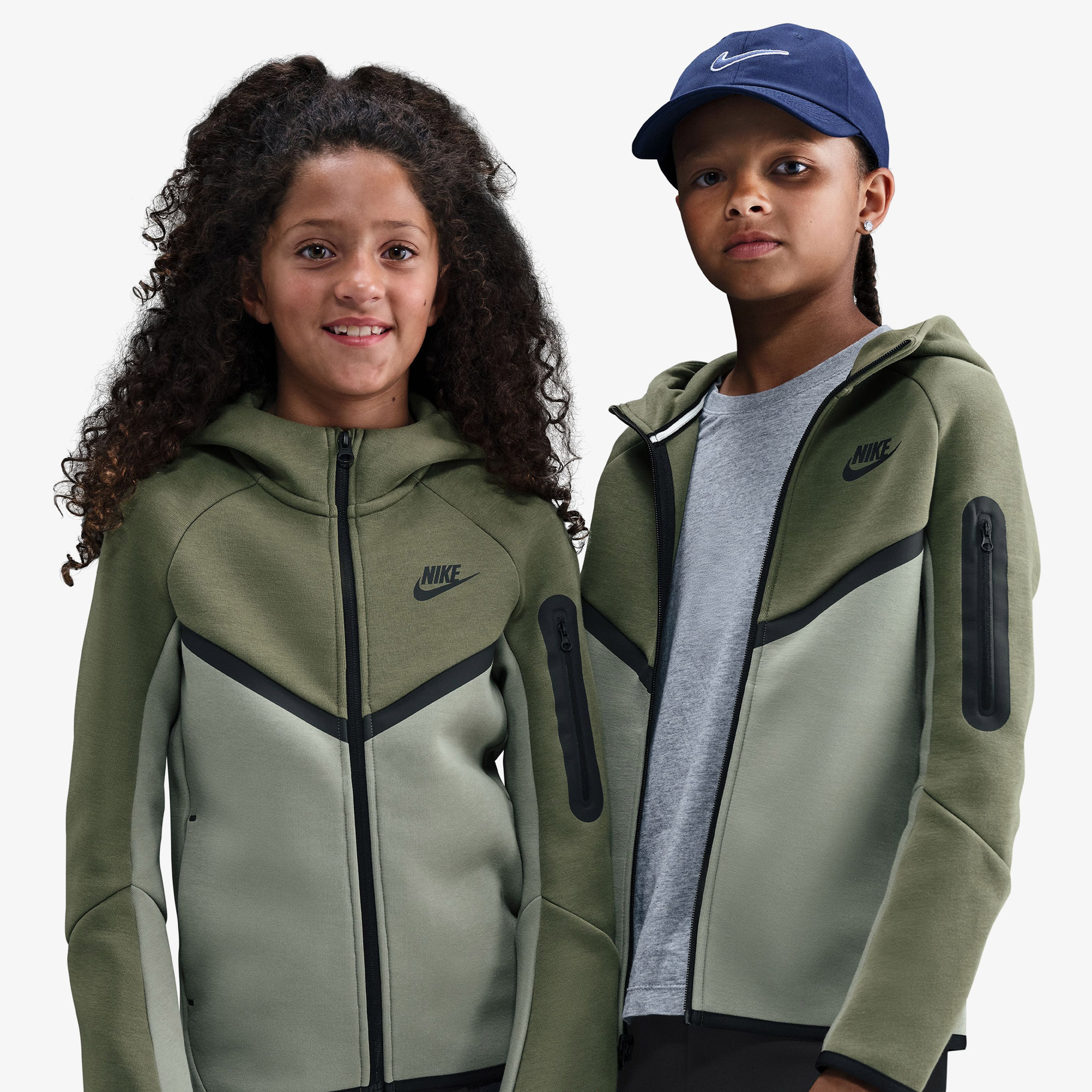 Nike Sportswear Tech Fleece Full Zip Çocuk Yeşil Sweatshirt