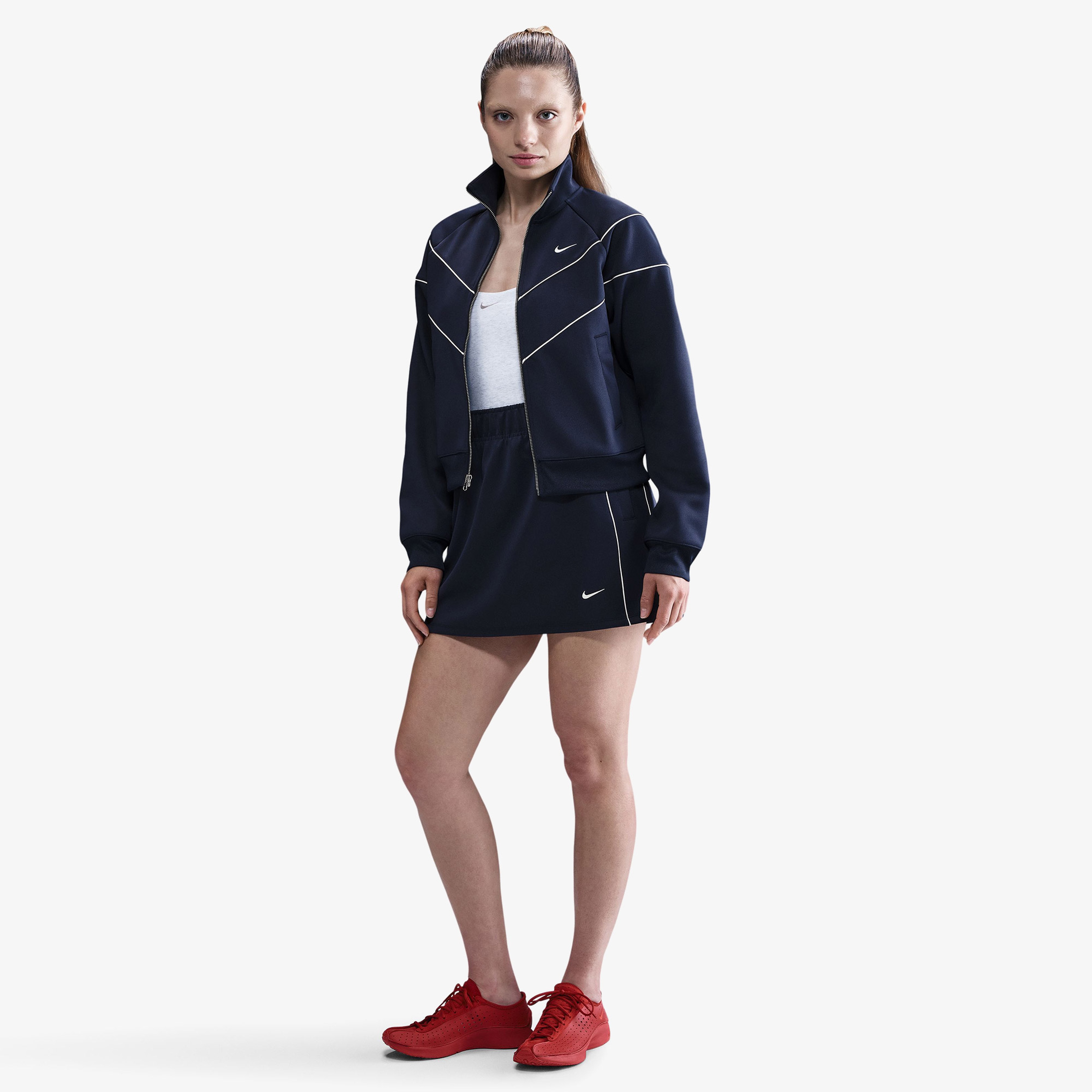 Nike Sportswear Windrunner Poly Knit Kadın Lacivert Ceket