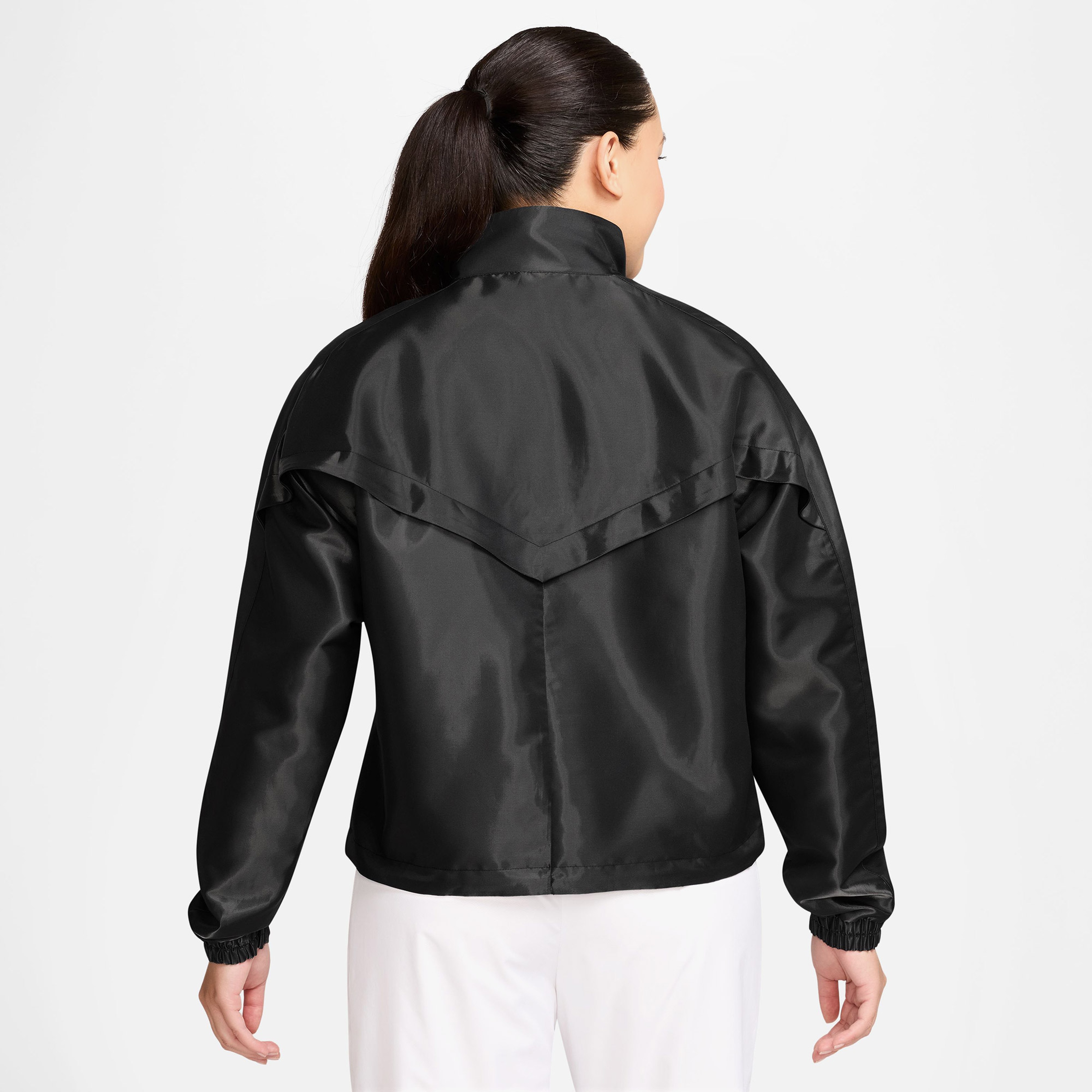 Nike Sportswear Windrunner Parlak Kadın Siyah Ceket