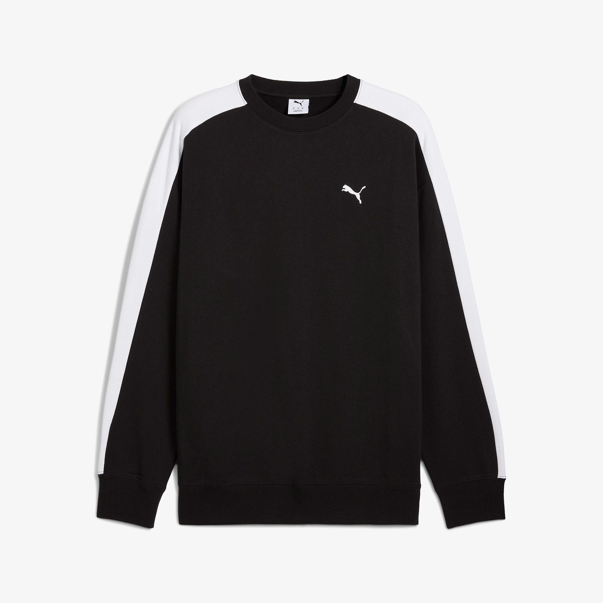 Puma T7 Relaxed Crew Erkek Siyah Sweatshirt