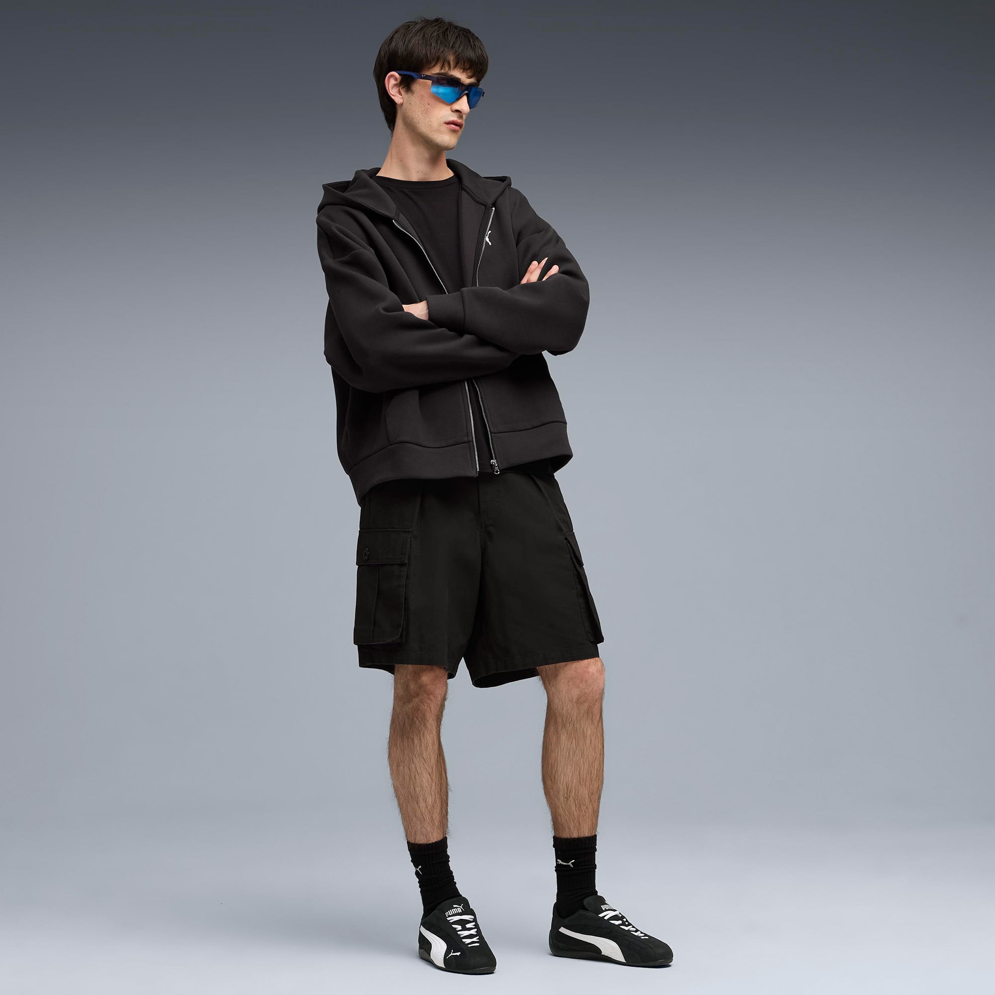 Puma Wardrobe Essential Full-Zip Erkek Siyah Sweatshirt