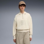 Puma Premium Essential Polo Crew Kadın Siyah Sweatshirt