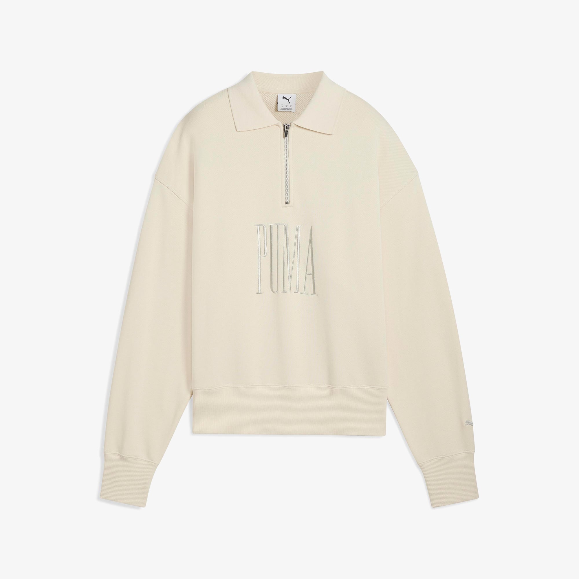 Puma Premium Essential Polo Crew Kadın Siyah Sweatshirt