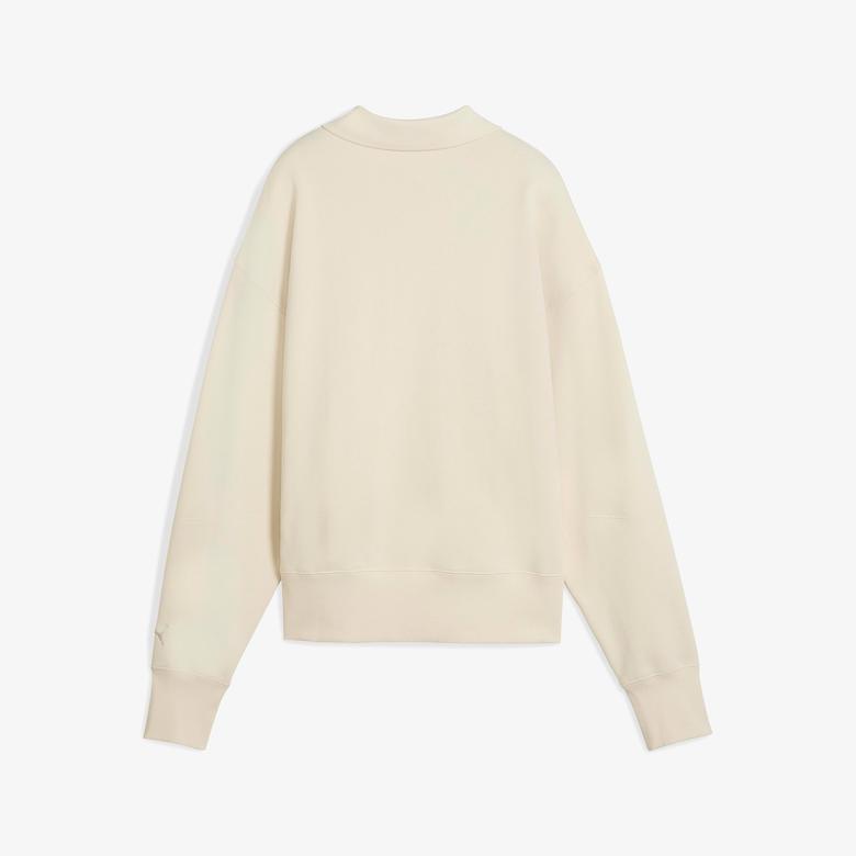 Puma Premium Essential Polo Crew Kadın Siyah Sweatshirt