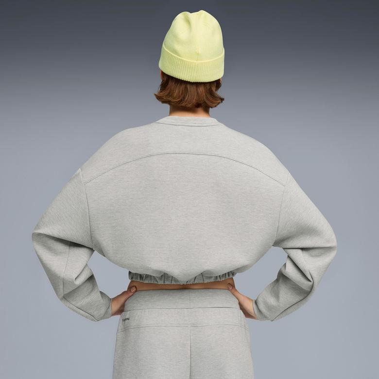 Puma Cloudspun Crew Kadın Gri Sweatshirt