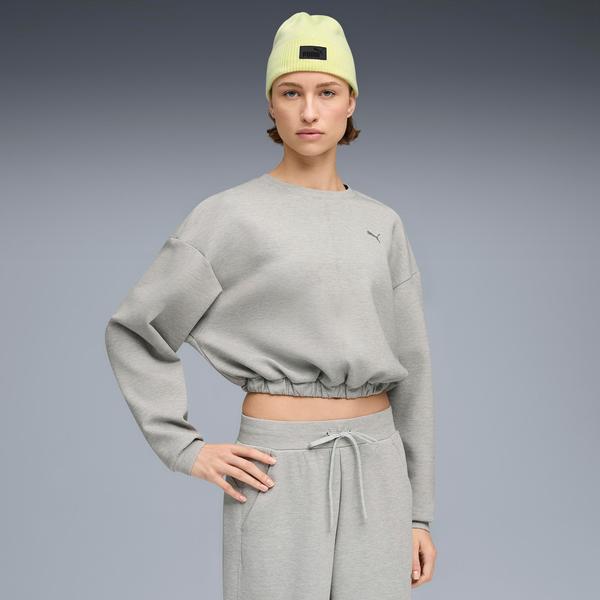 Puma Cloudspun Crew Kadın Gri Sweatshirt
