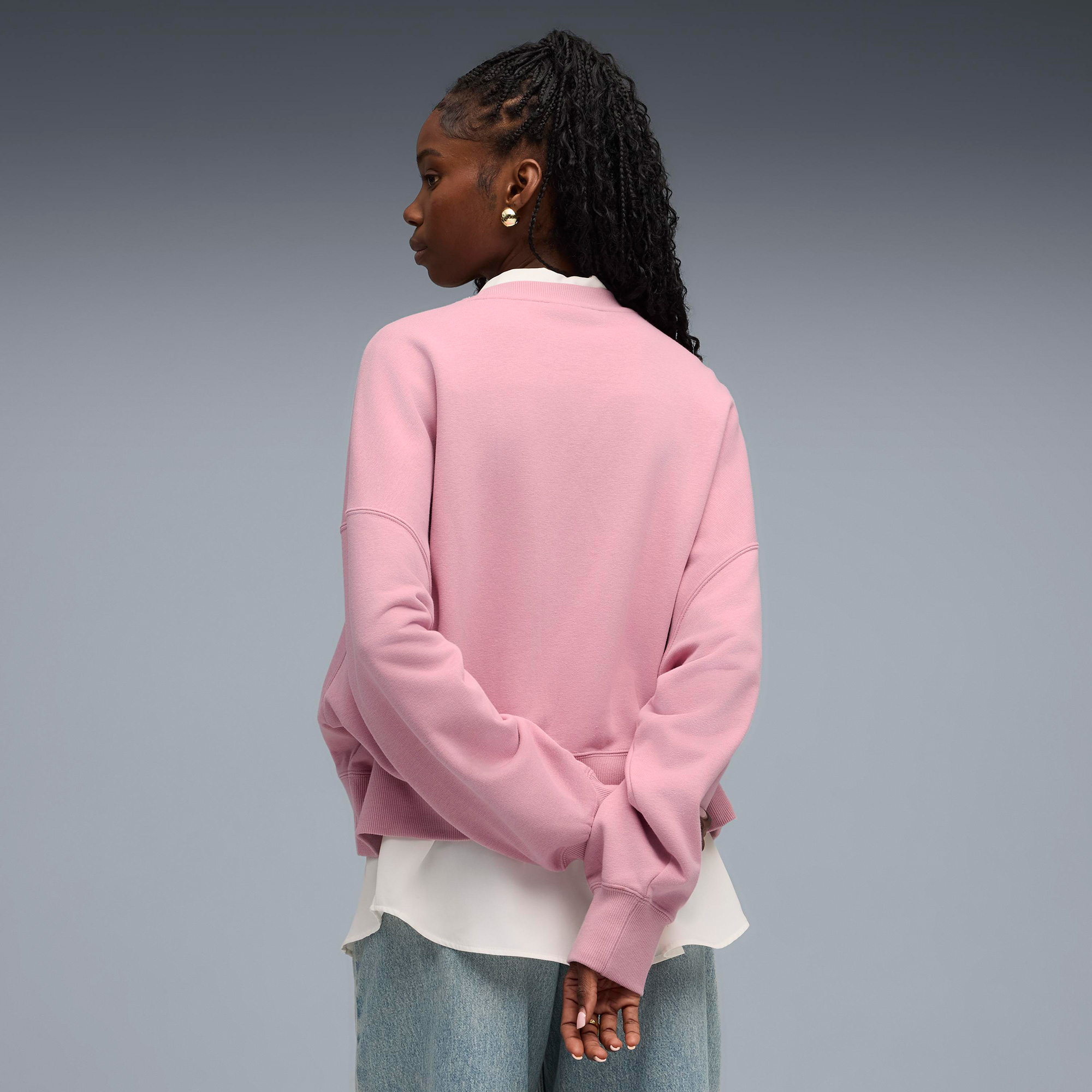 Puma Wardrobe Essential Crew Kadın Pembe Sweatshirt