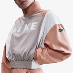 Nike Sportswear Classics Woven Remix Kadın Gri T-Shirt
