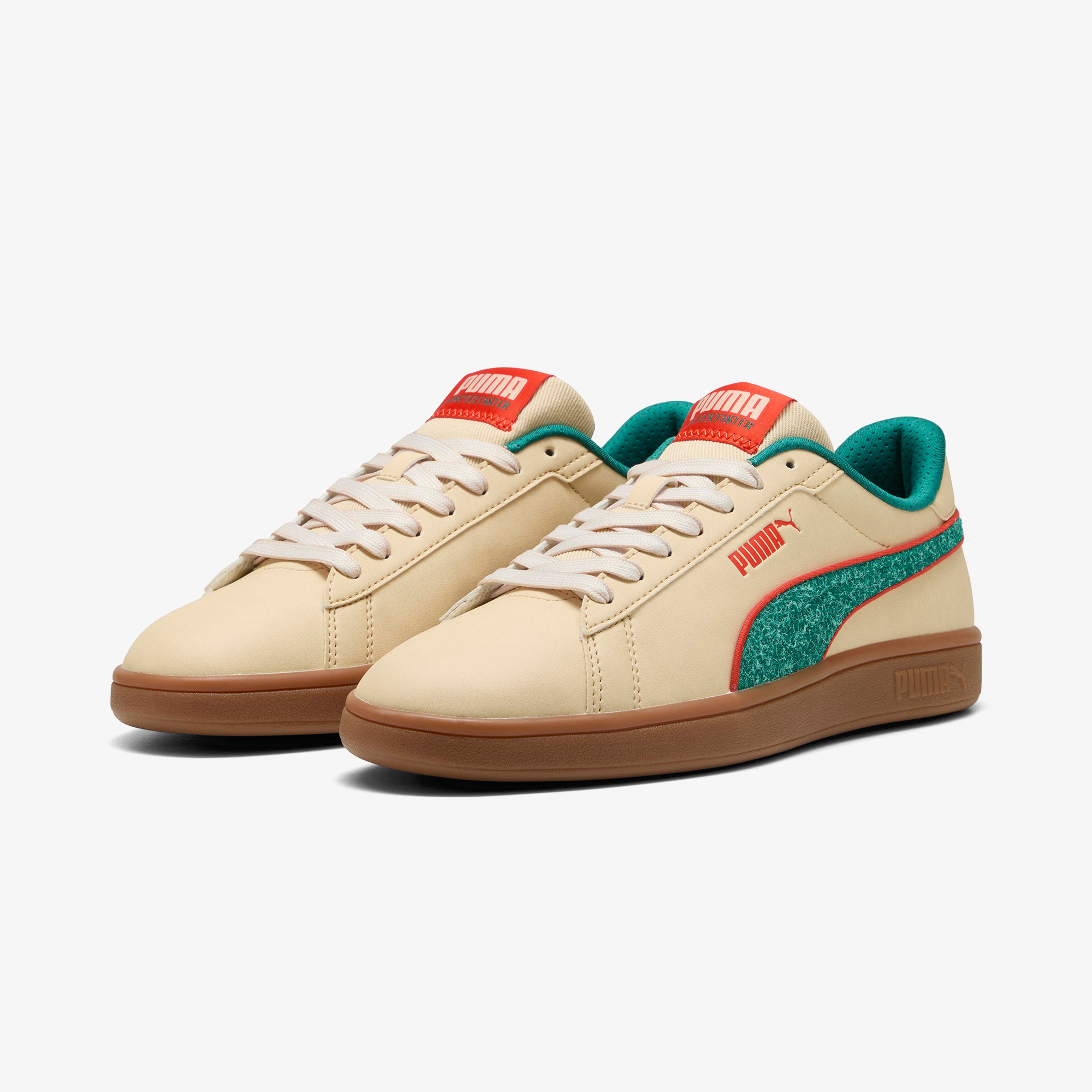 Puma  Smash 3.0 Retro Run Erkek Bej Spor Ayakkabı