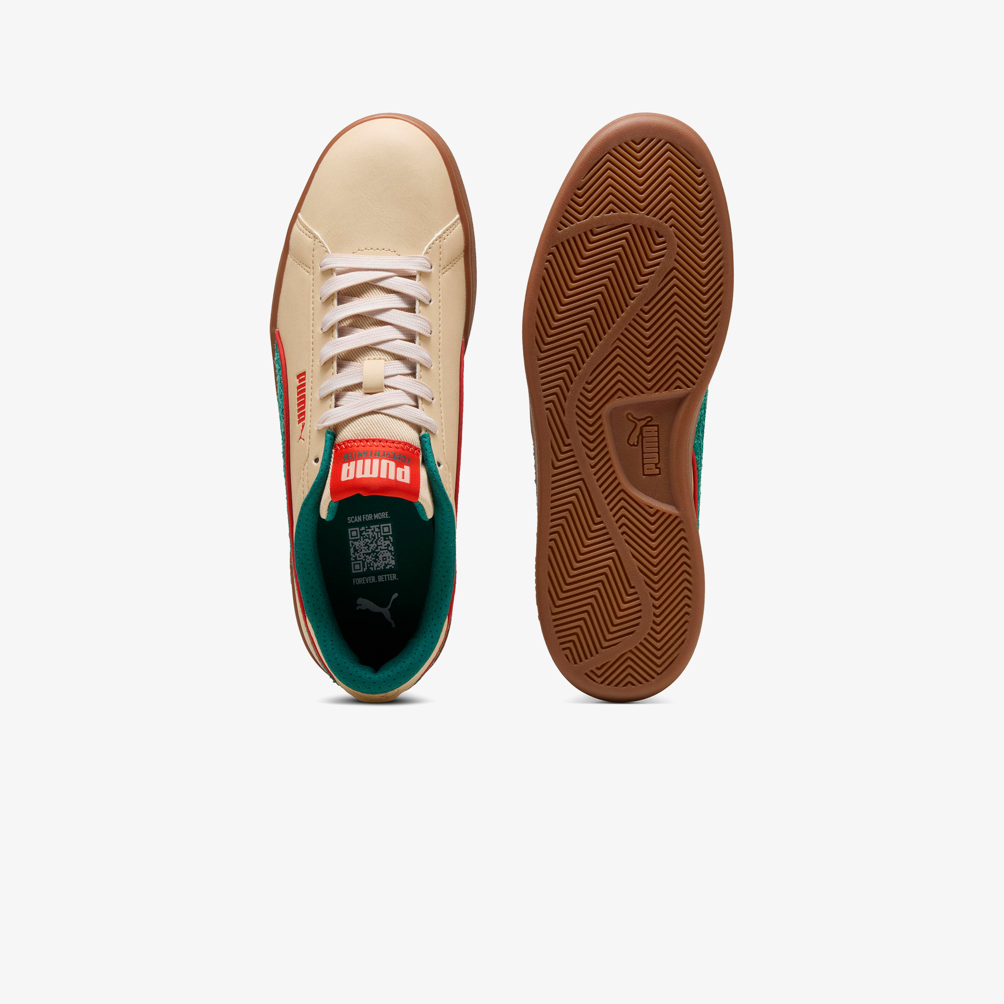 Puma  Smash 3.0 Retro Run Erkek Bej Spor Ayakkabı
