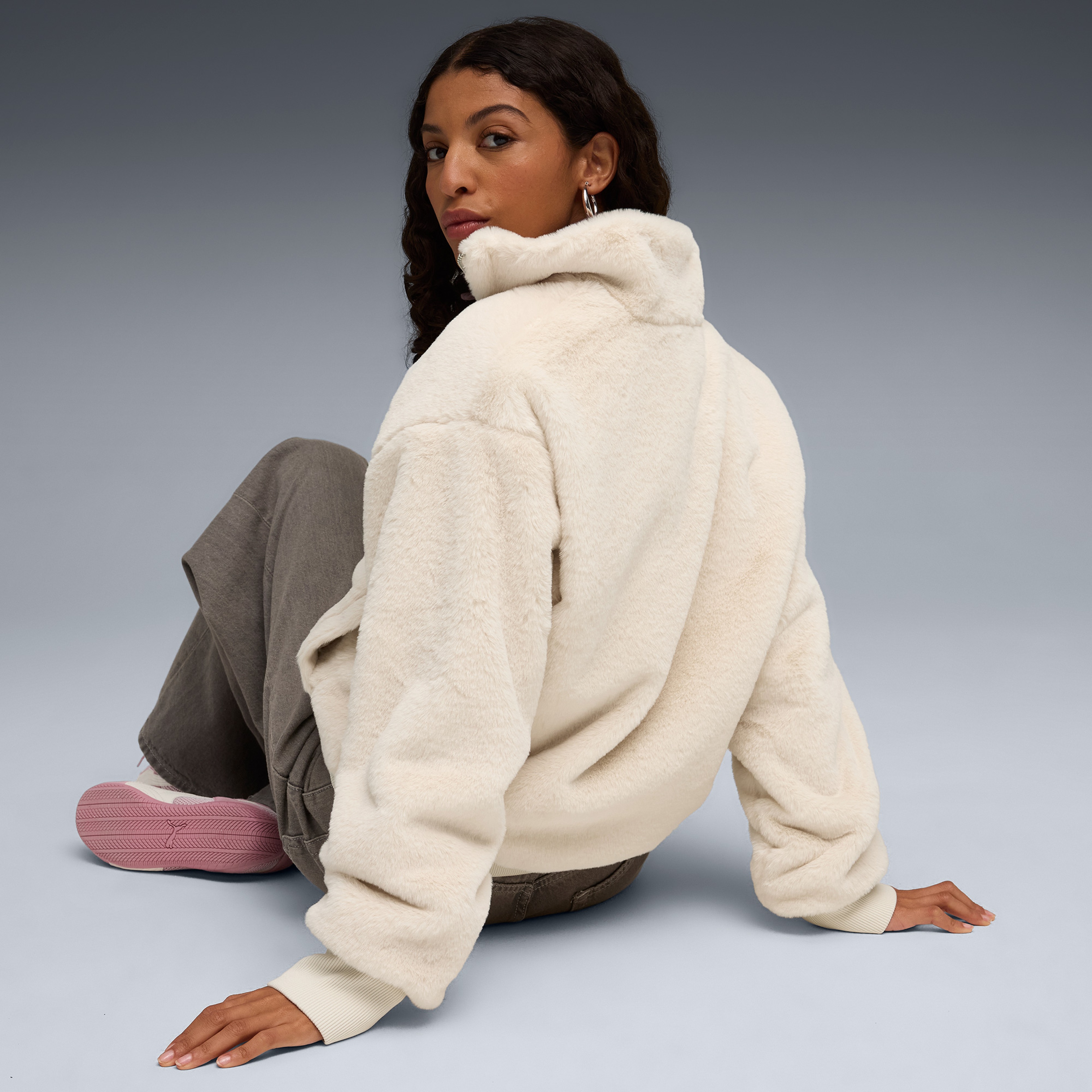 Puma Soft Fleece Kadın Siyah Ceket