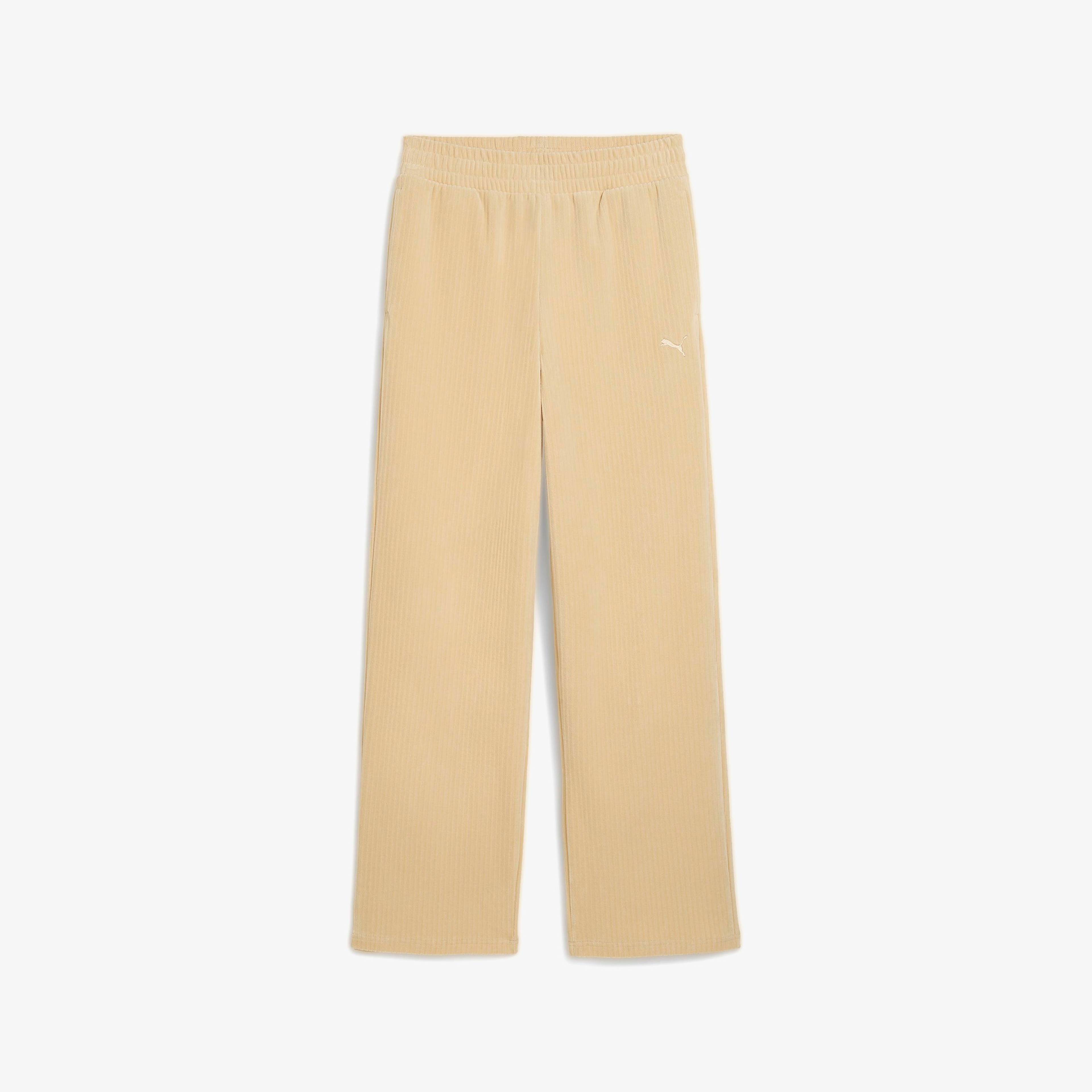 Puma Ess Elevated Velour Kadın Haki Eşofman Altı