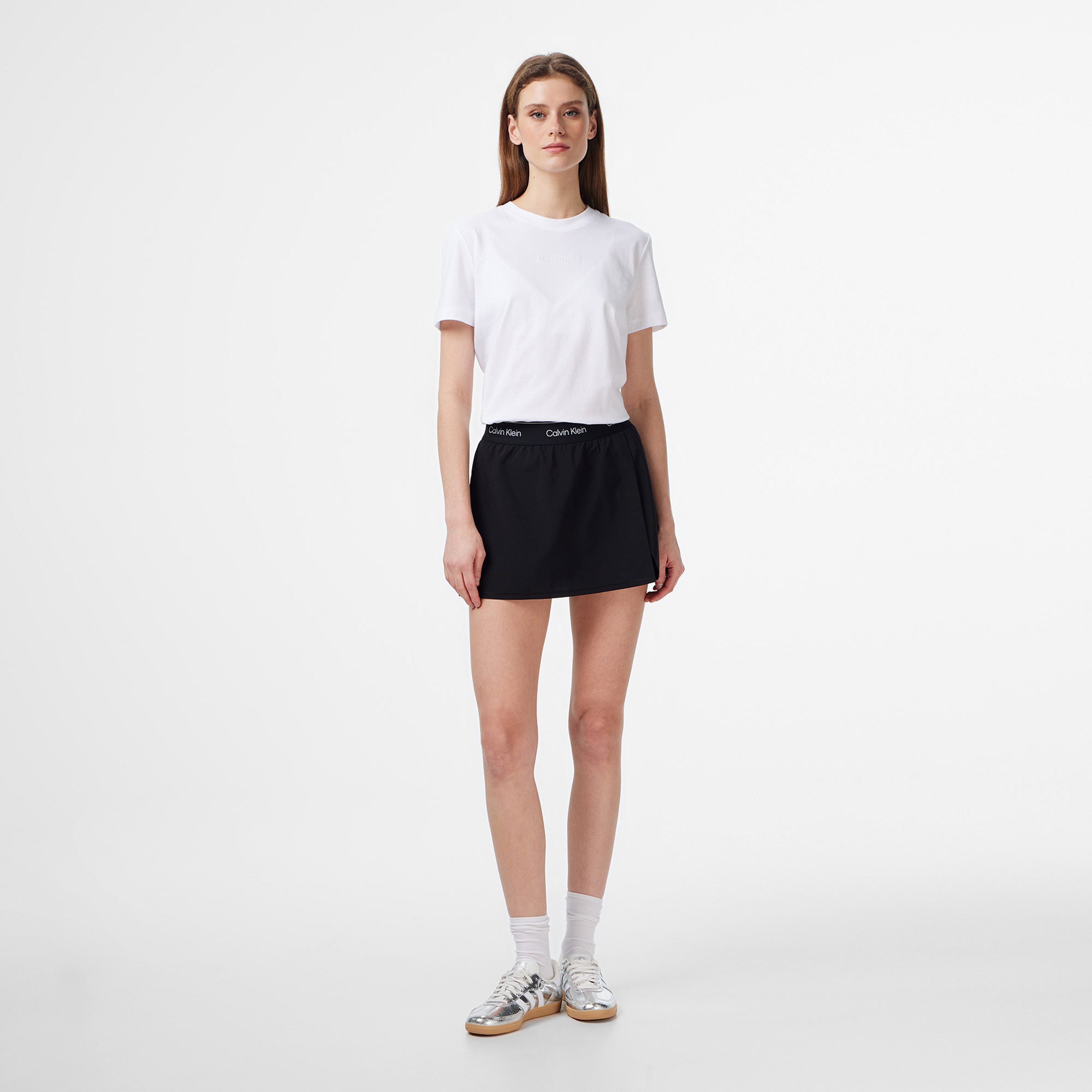 Calvin Klein Wo - Woven Kadın Siyah Etek