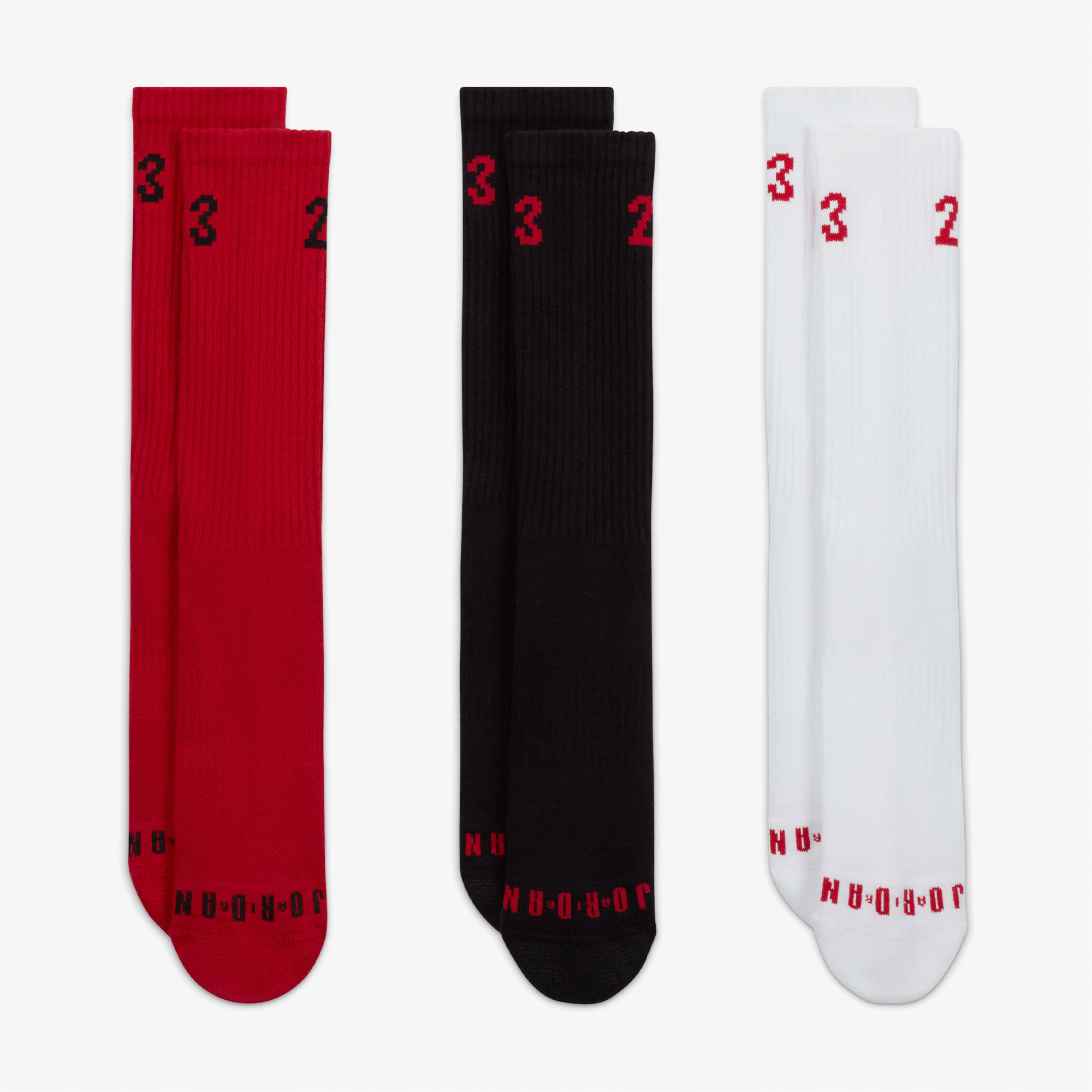 Jordan Essential Crew Unisex Siyah/Gri/Beyaz Çorap