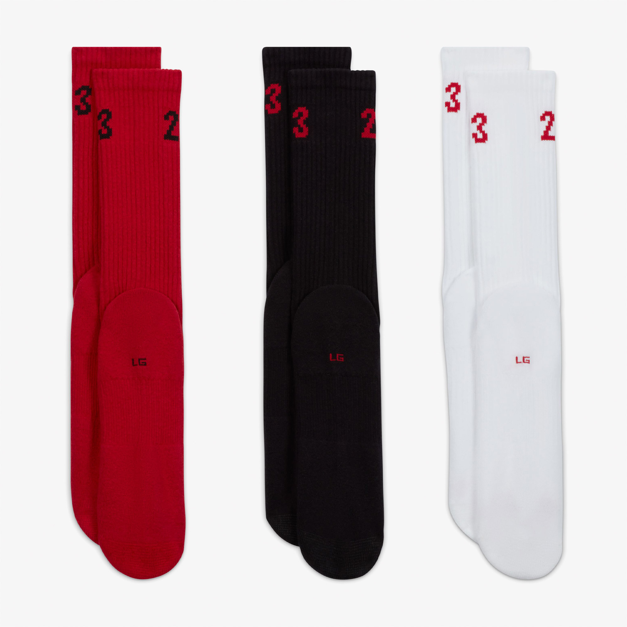 Jordan Essential Crew Unisex Siyah/Gri/Beyaz Çorap