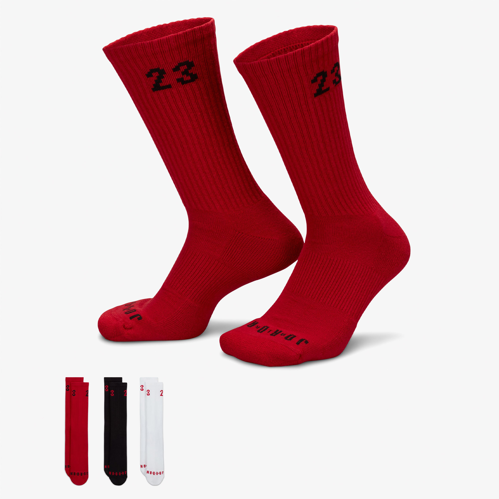 Jordan Essential Crew Unisex Siyah/Gri/Beyaz Çorap