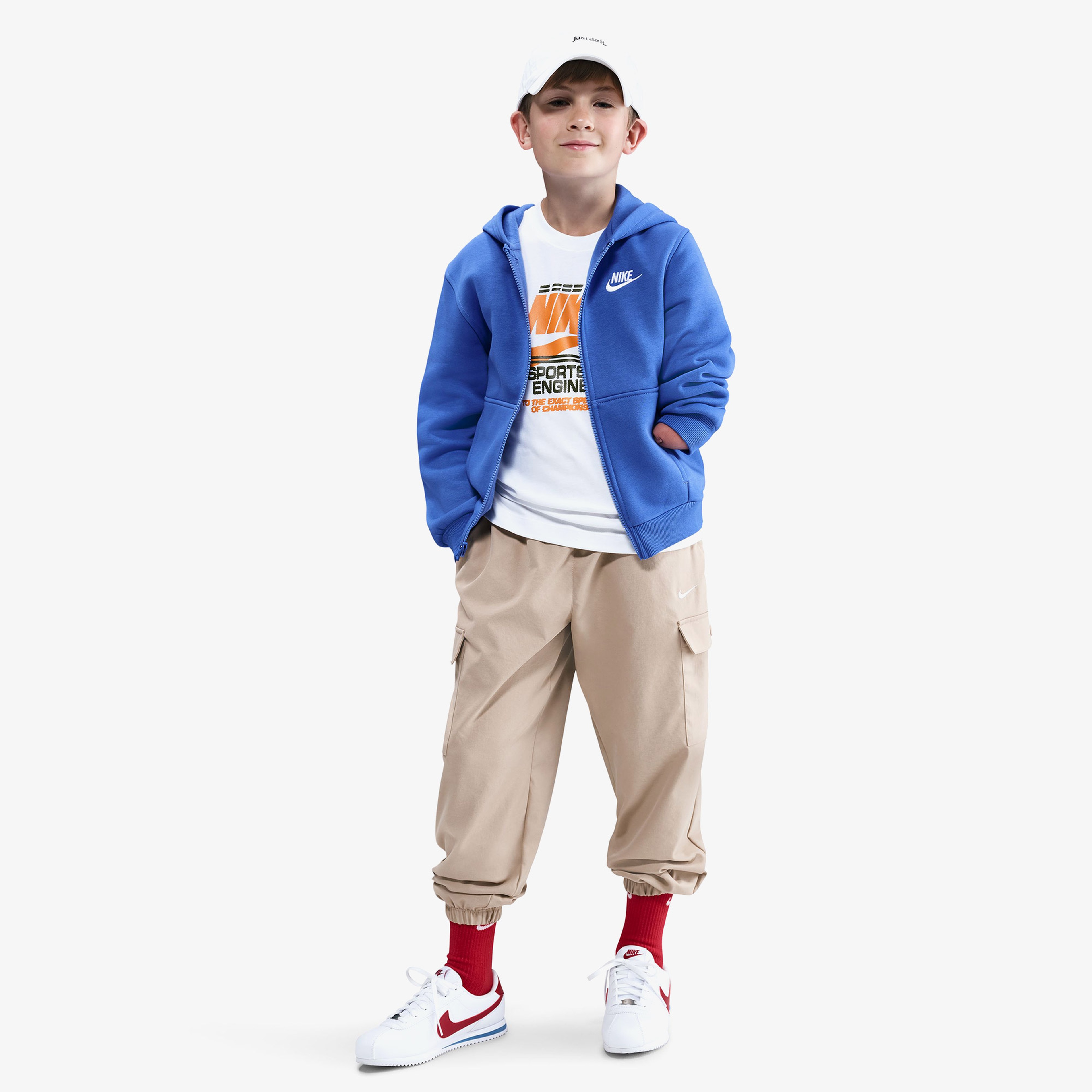 Nike Sportswear Club Fleece Genç Çocuk Mavi Sweatshirt