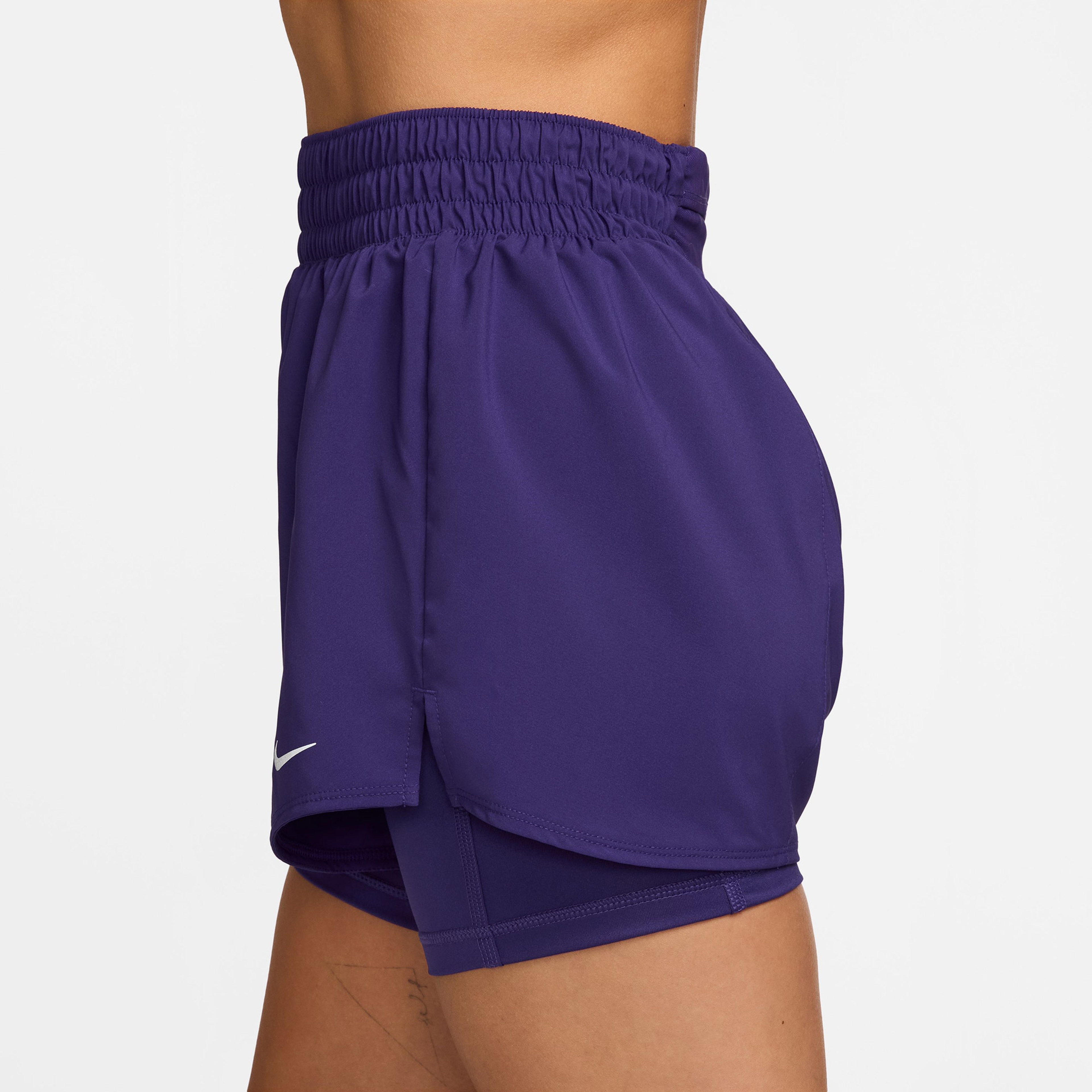 Nike One Df Hr 3in 2N1 Short Kadın Mor SORT