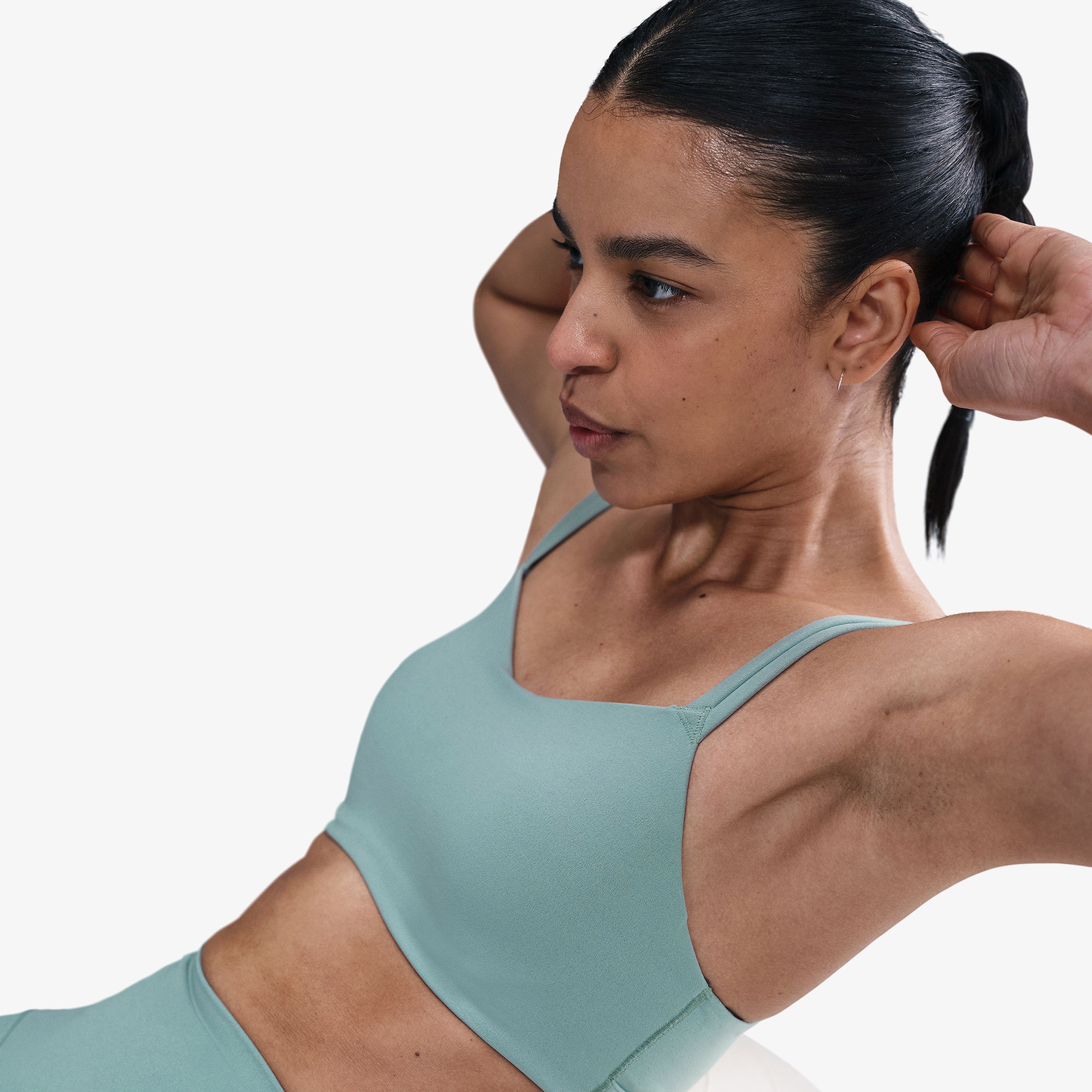 Nike Df Alate Trace Bra Kadın Beyaz Bra