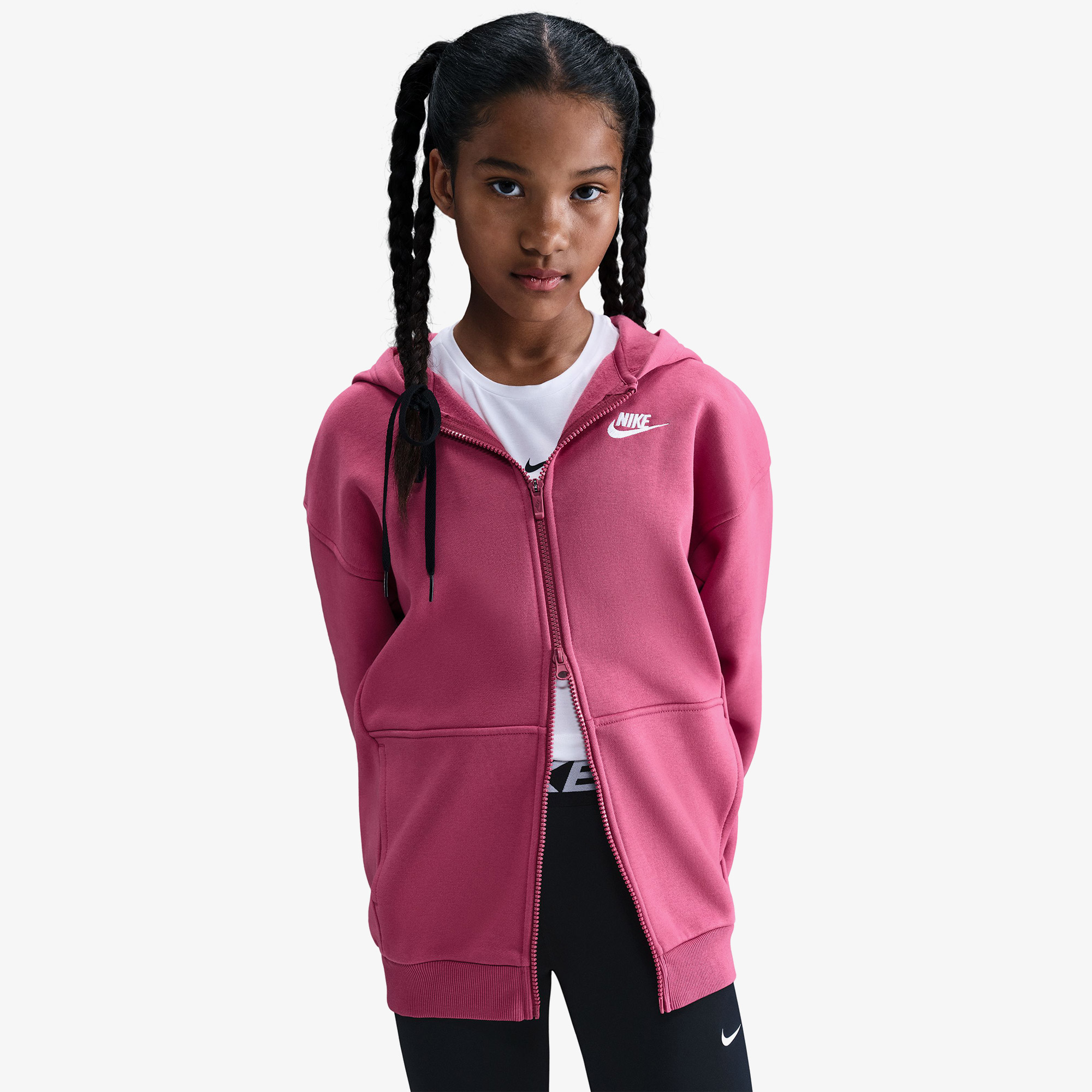 Nike Sportswear Club Fleece Genç Çocuk Pembe Sweatshirt