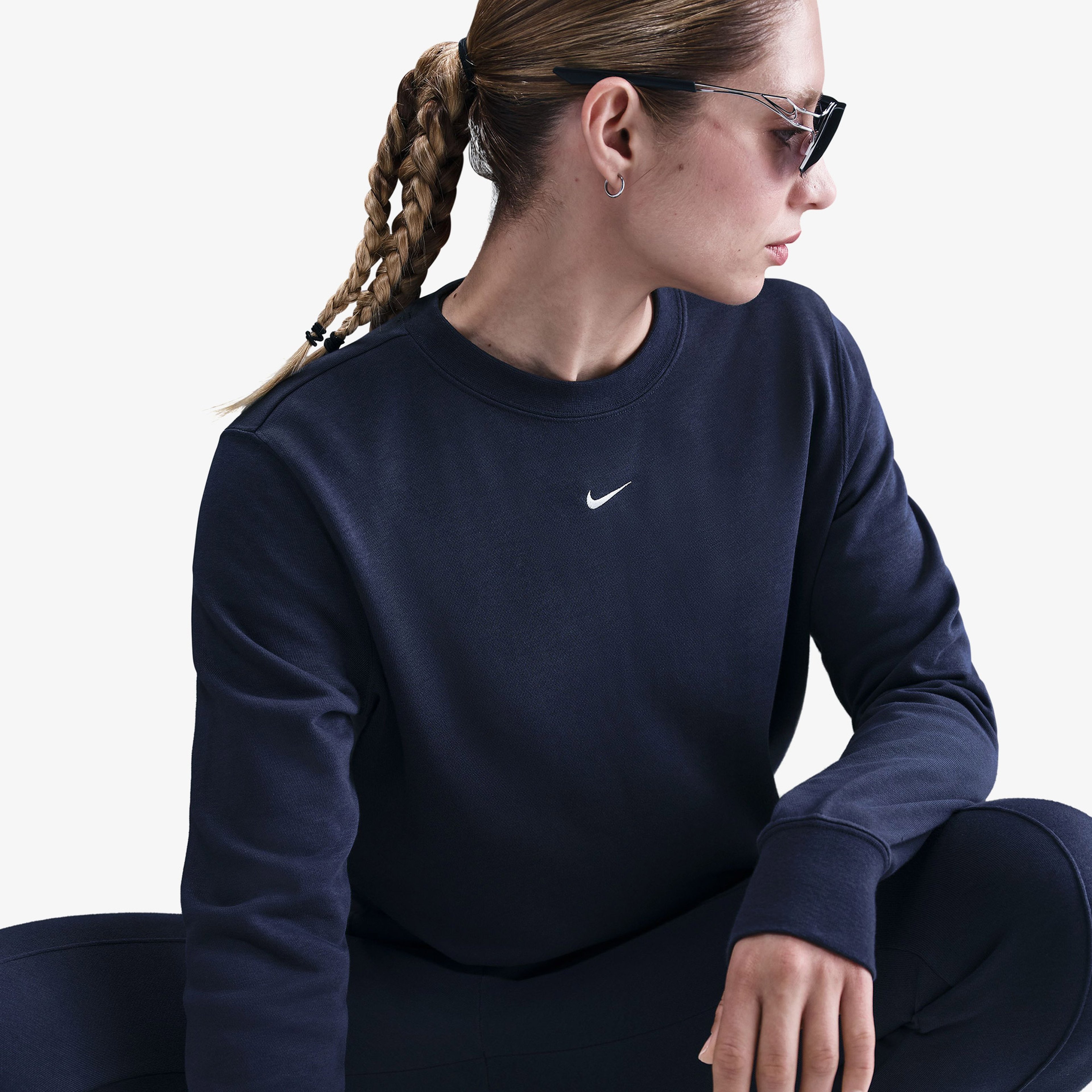 Nike Sportswear Chill Terry Kadın Lacivert Sweatshirt
