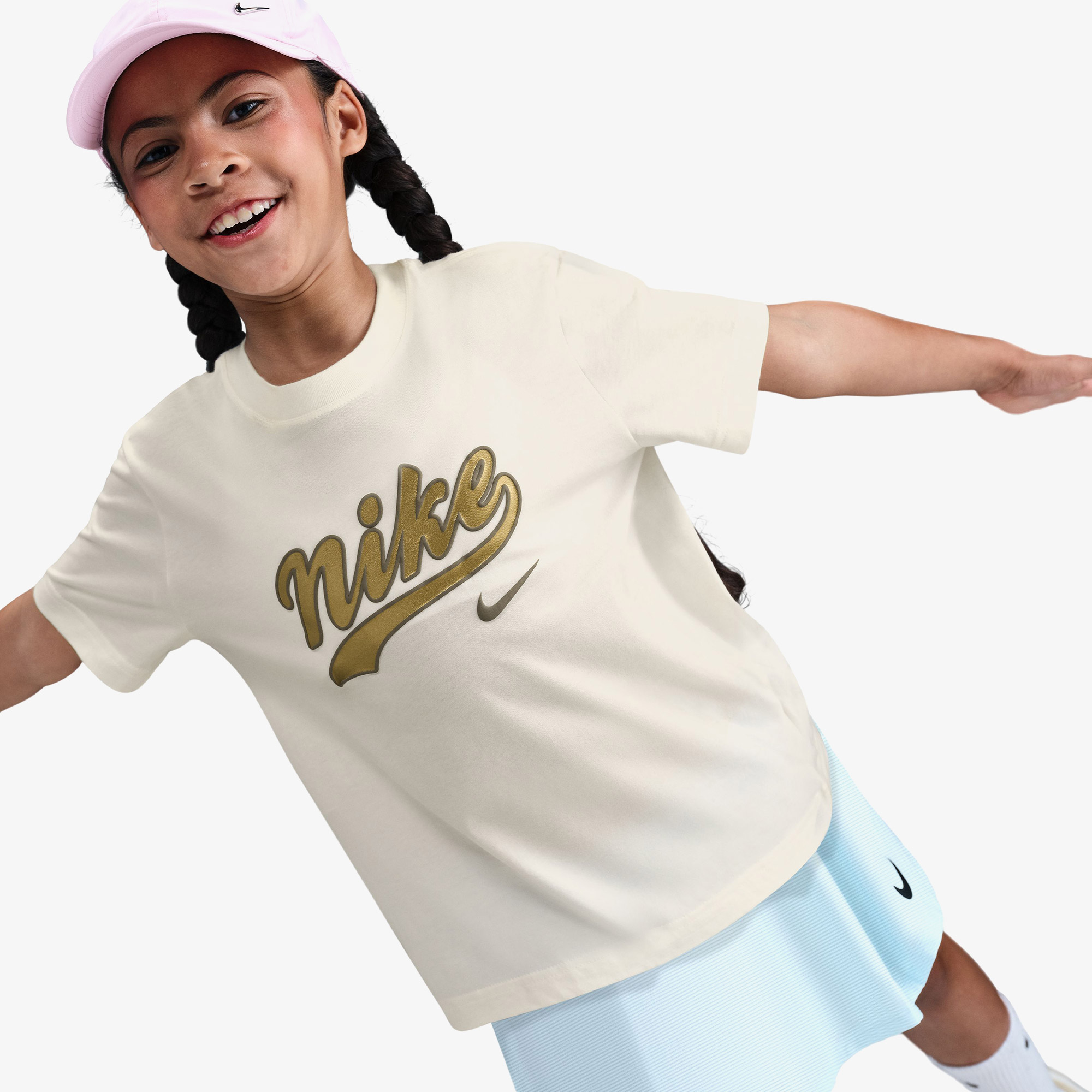 Nike Sportswear Trend Genç Çocuk Krem Rengi T-Shirt