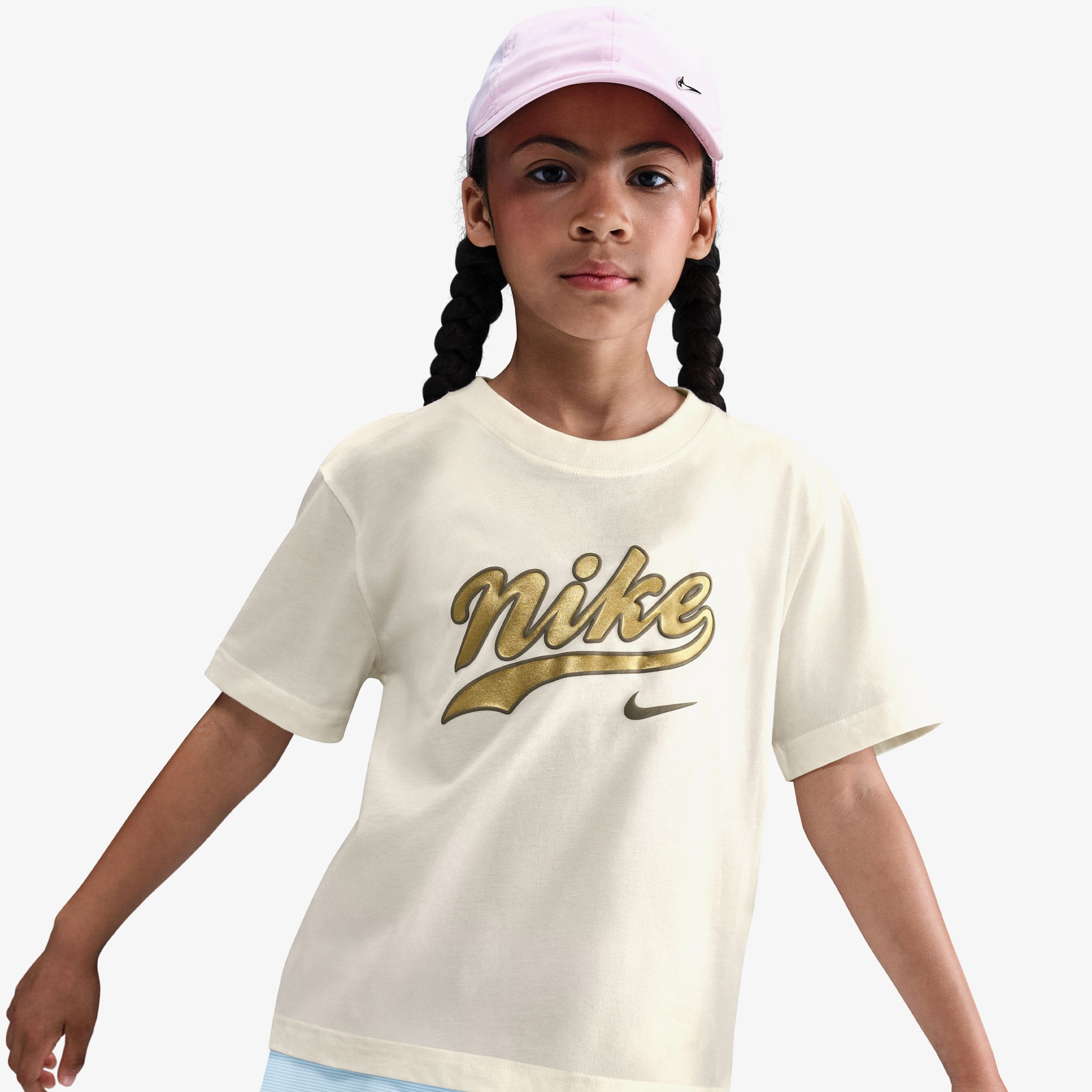 Nike Sportswear Trend Genç Çocuk Krem Rengi T-Shirt