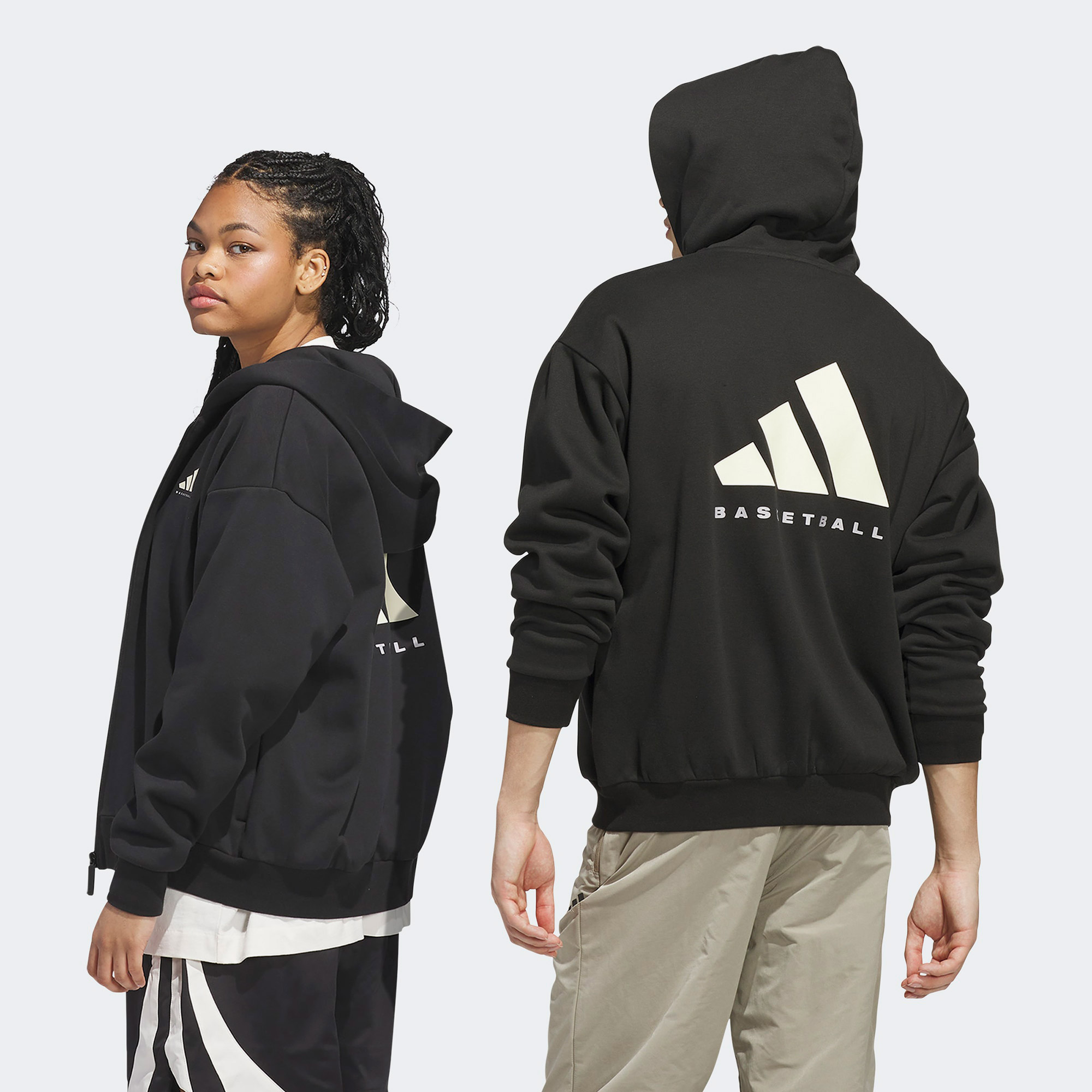 adidas Full Zip Unisex Siyah Sweatshirt