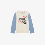 Puma Little Runners Crew Çocuk Beyaz Sweatshirt