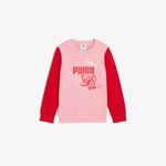 Puma Little Runners Crew Çocuk Pembe Sweatshirt