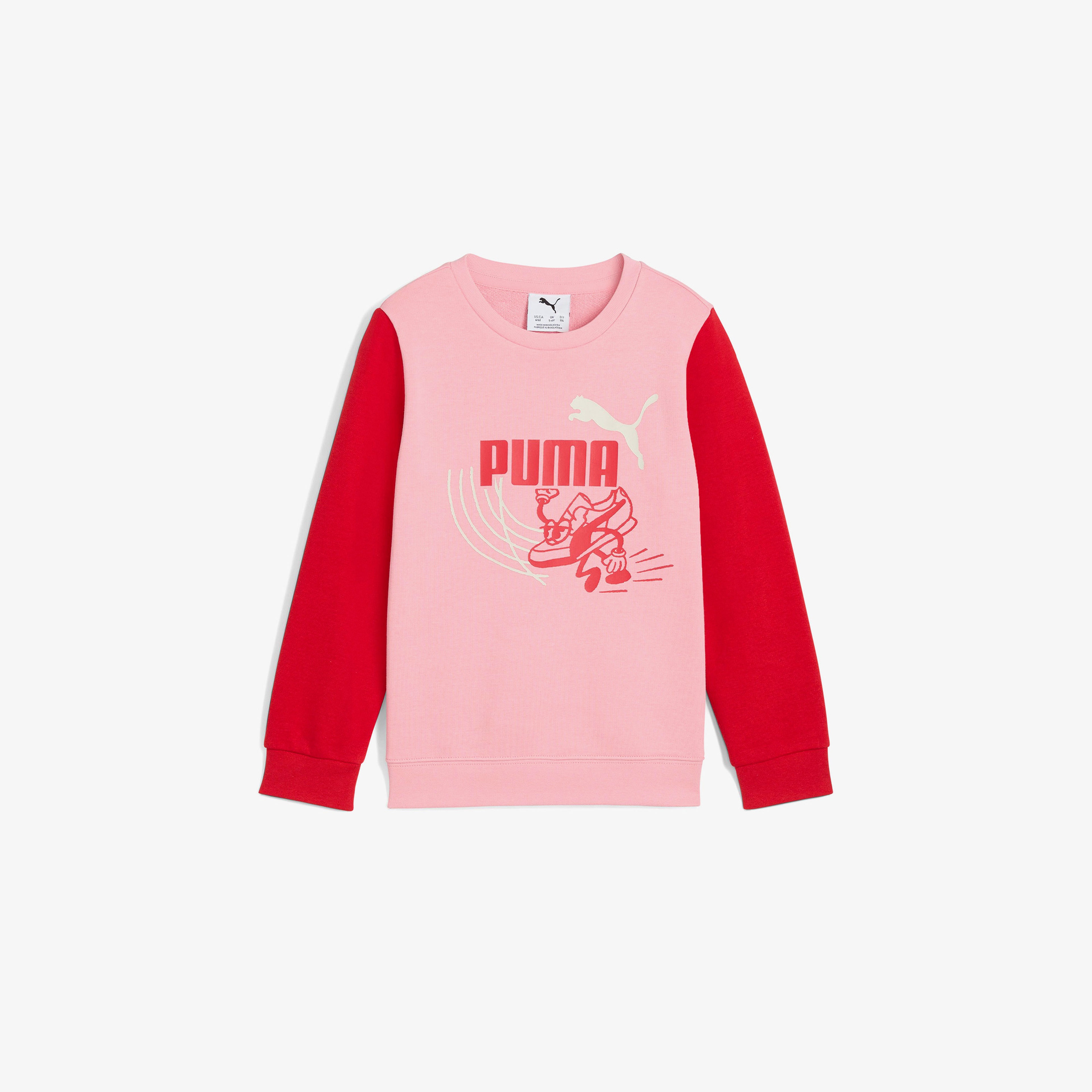 Puma Little Runners Crew Çocuk Pembe Sweatshirt