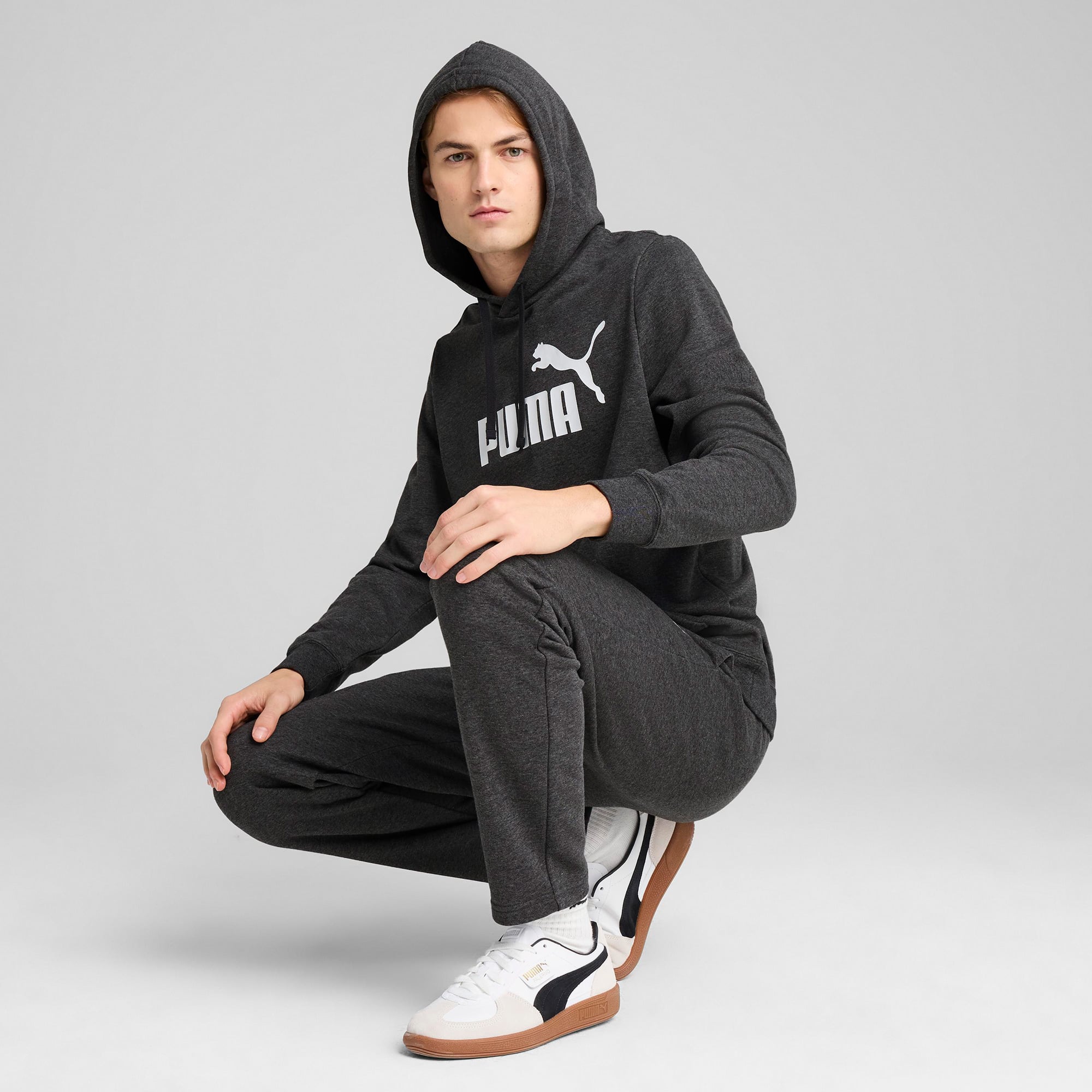 Puma Essential No. 1 Logo Erkek Koyu Gri Sweatshirt